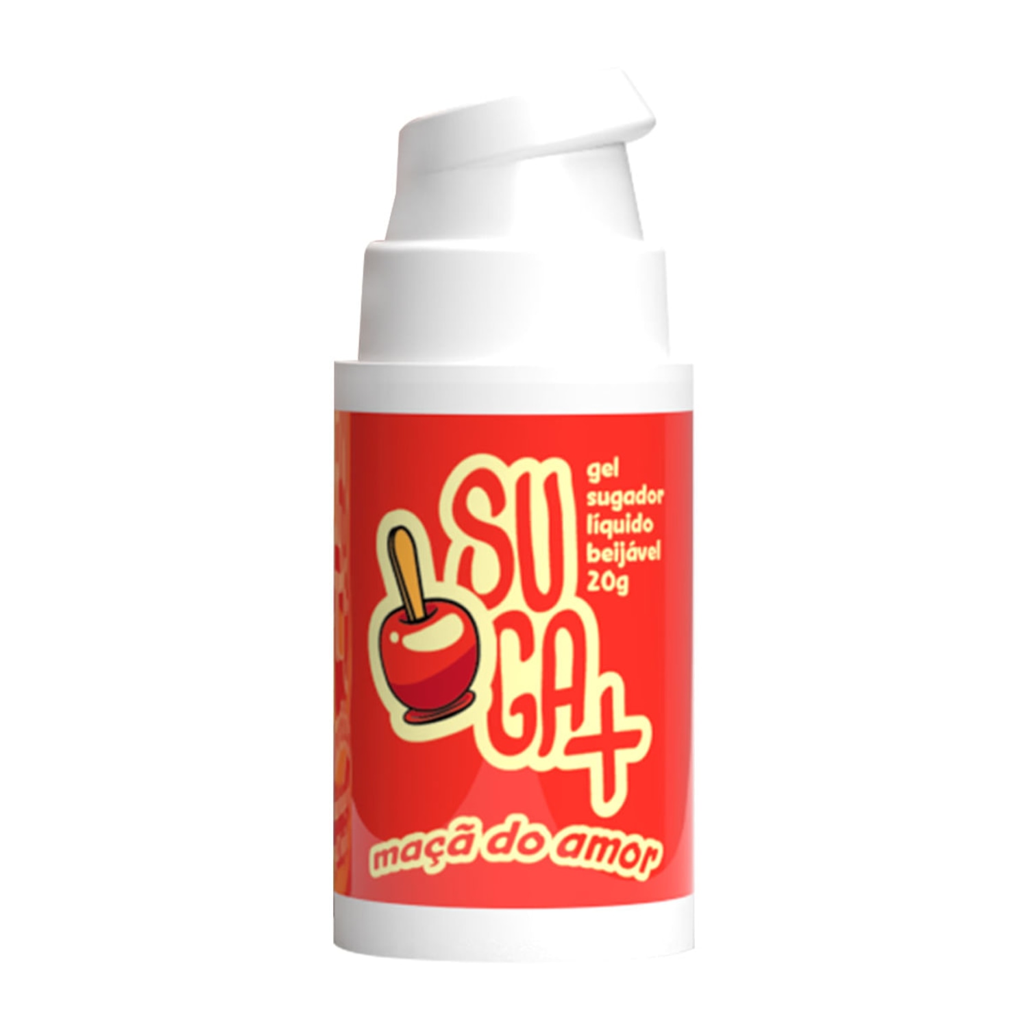 Lubrificante Suga+ Sugador Líquido Beijável Sexy Fantasy 20g Maça do Amor