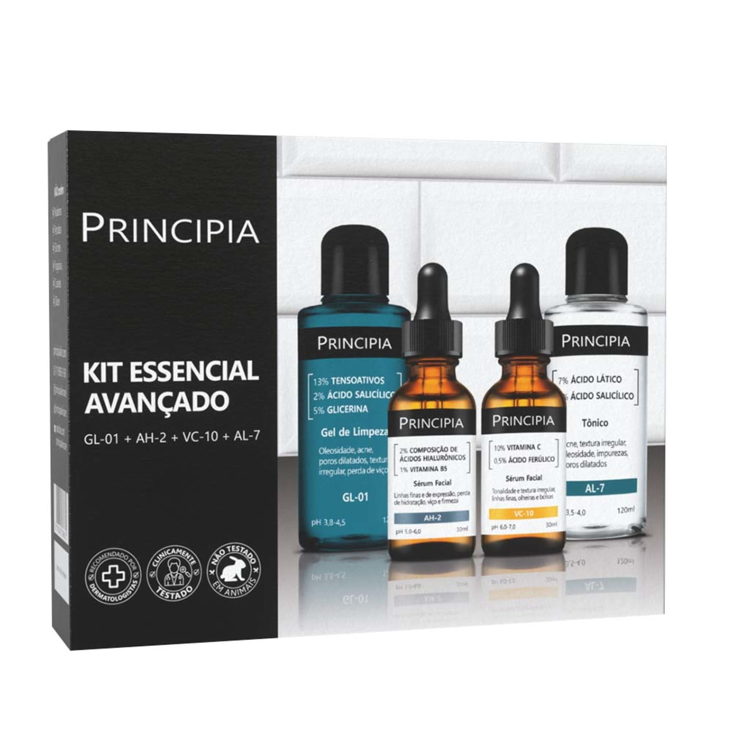 Kit Principia GL-01 + AL-7 + AH+2 + VC-10 (4 Produtos)