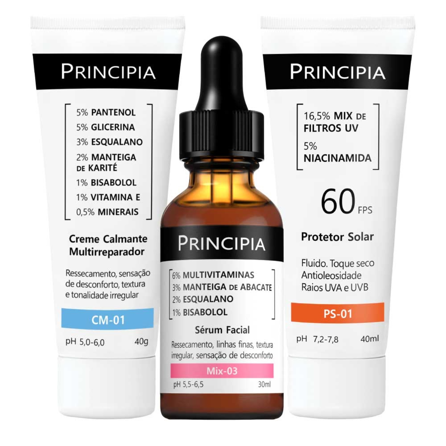 Kit Principia Pele Hidratada e Protegida (3 Produtos)