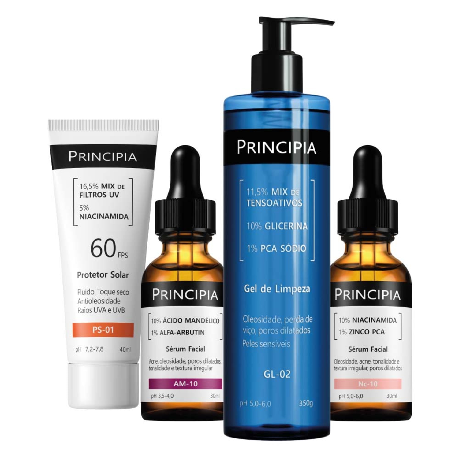 Kit Principia Skincare Antioleosidade (4 Produtos)