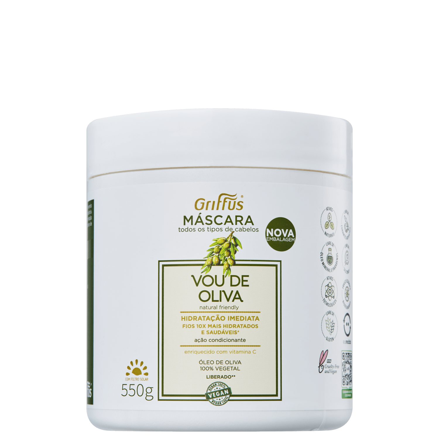 Griffus Vou de Oliva - Máscara Capilar 550g