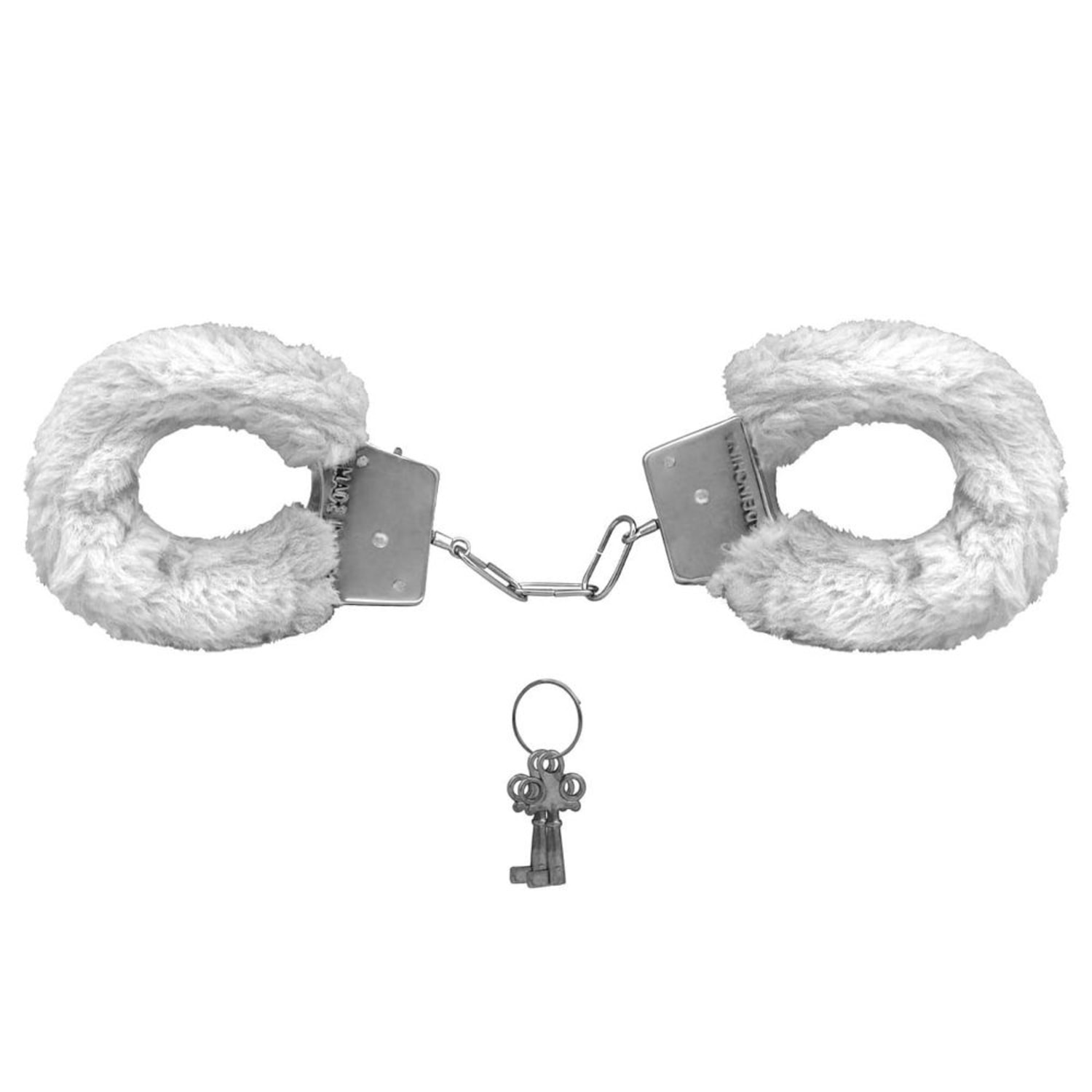 Algemas de Metal com Pelúcia Linha Hand Cuffs - Branco