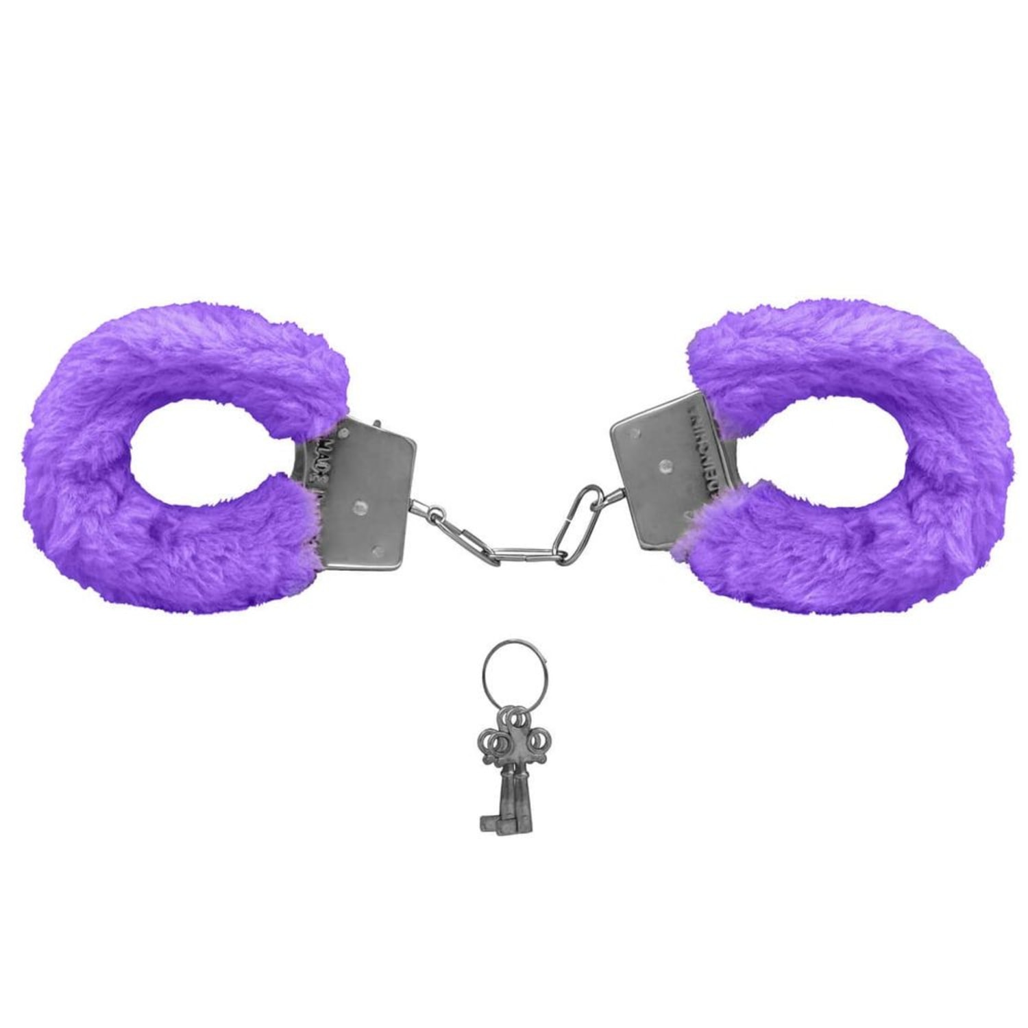 Algemas de Metal com Pelúcia Linha Hand Cuffs - Roxo