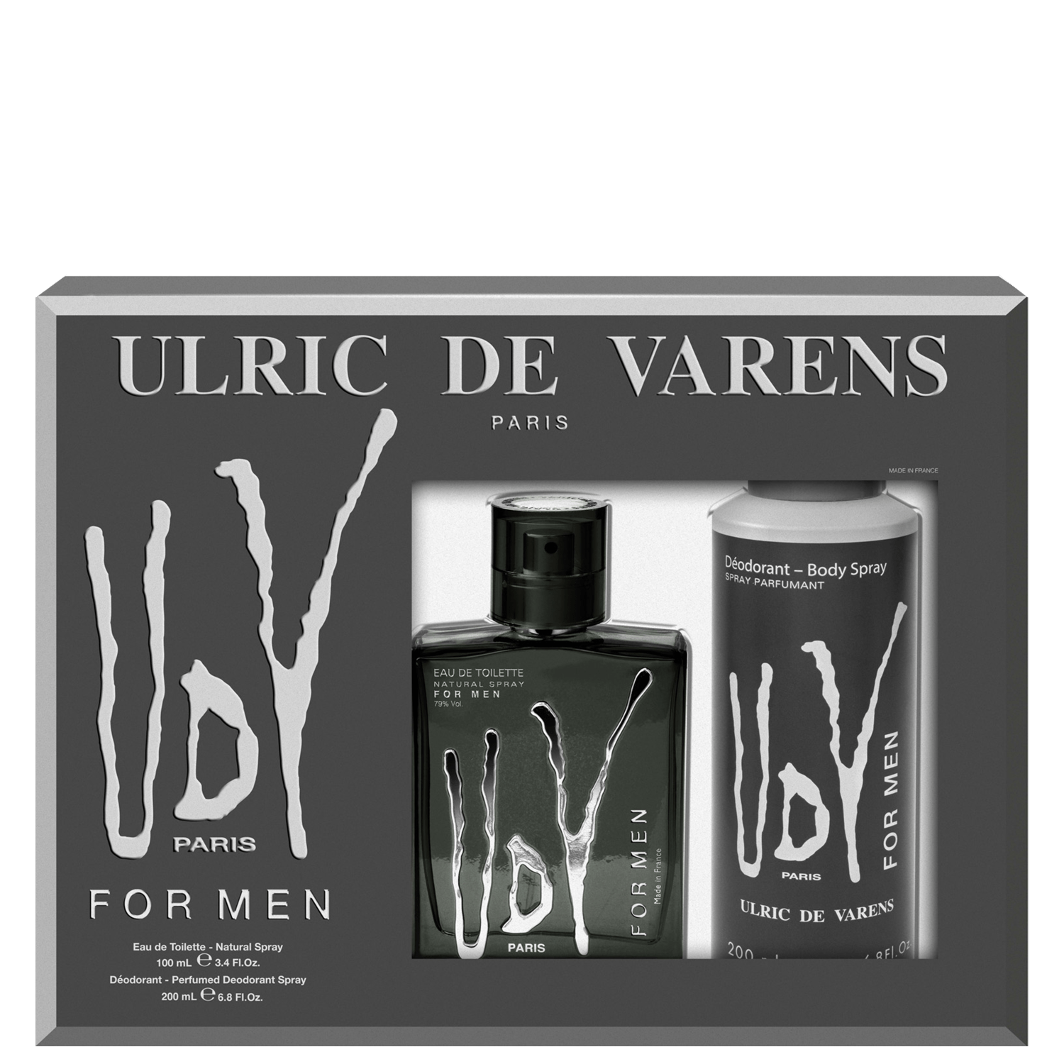 Conjunto UDV For Men Ulric de Varens Masculino - Eau de Toilette 100ml + Desodorante 200ml