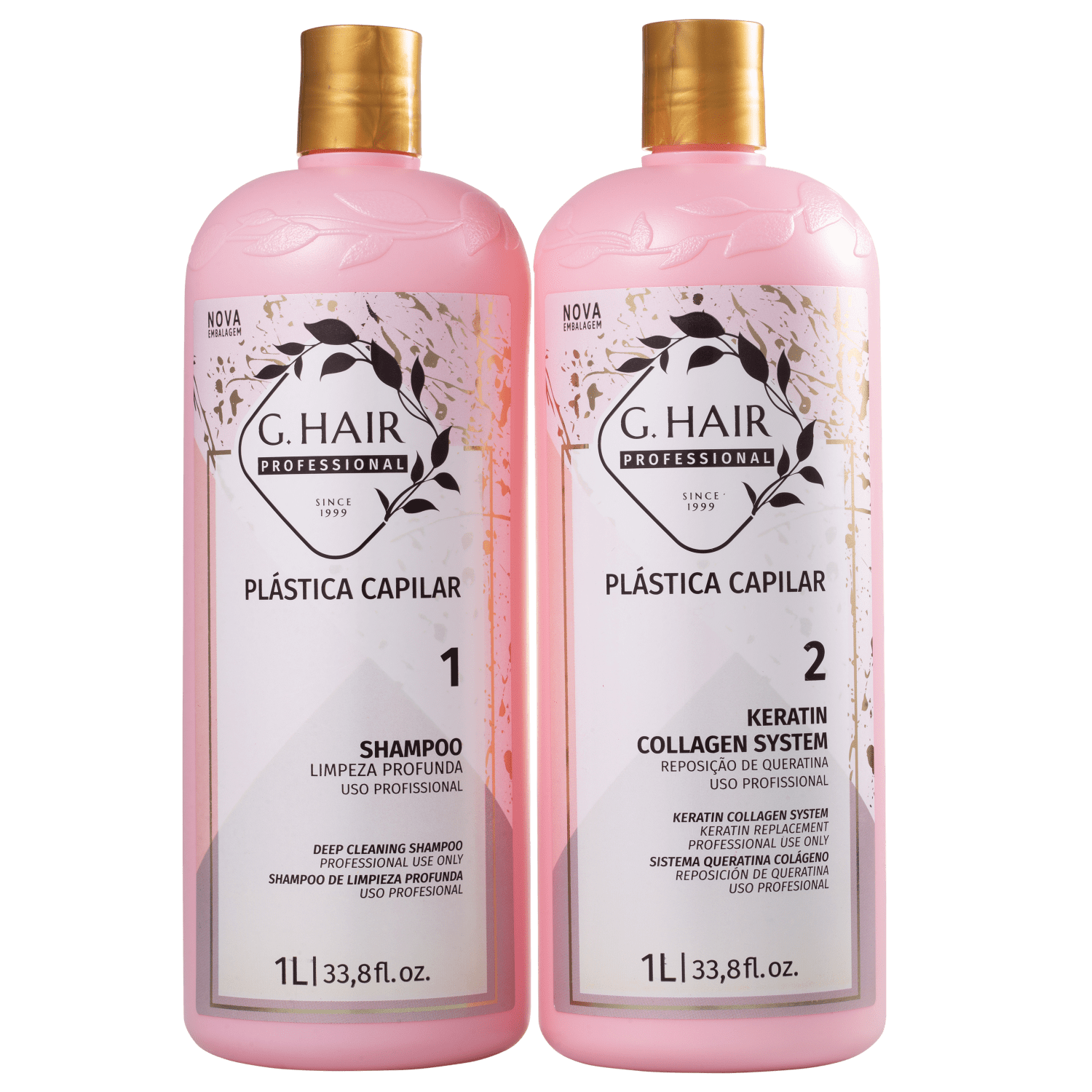 Kit G.Hair Plástica Capilar Marroquina Salon (2 Produtos)