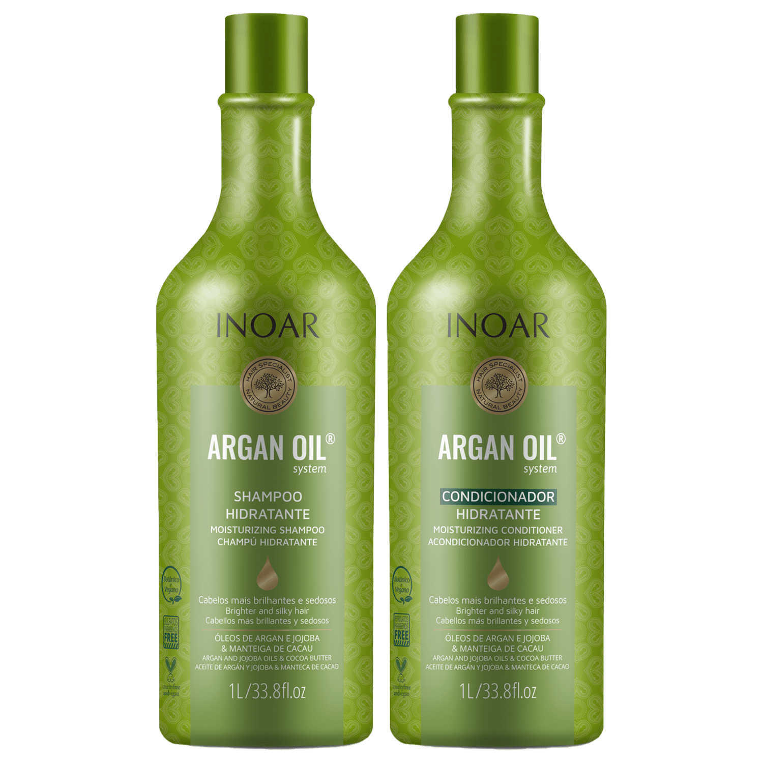 Kit Inoar Argan Oil System Argan Oil Salon Duo (2 Produtos)