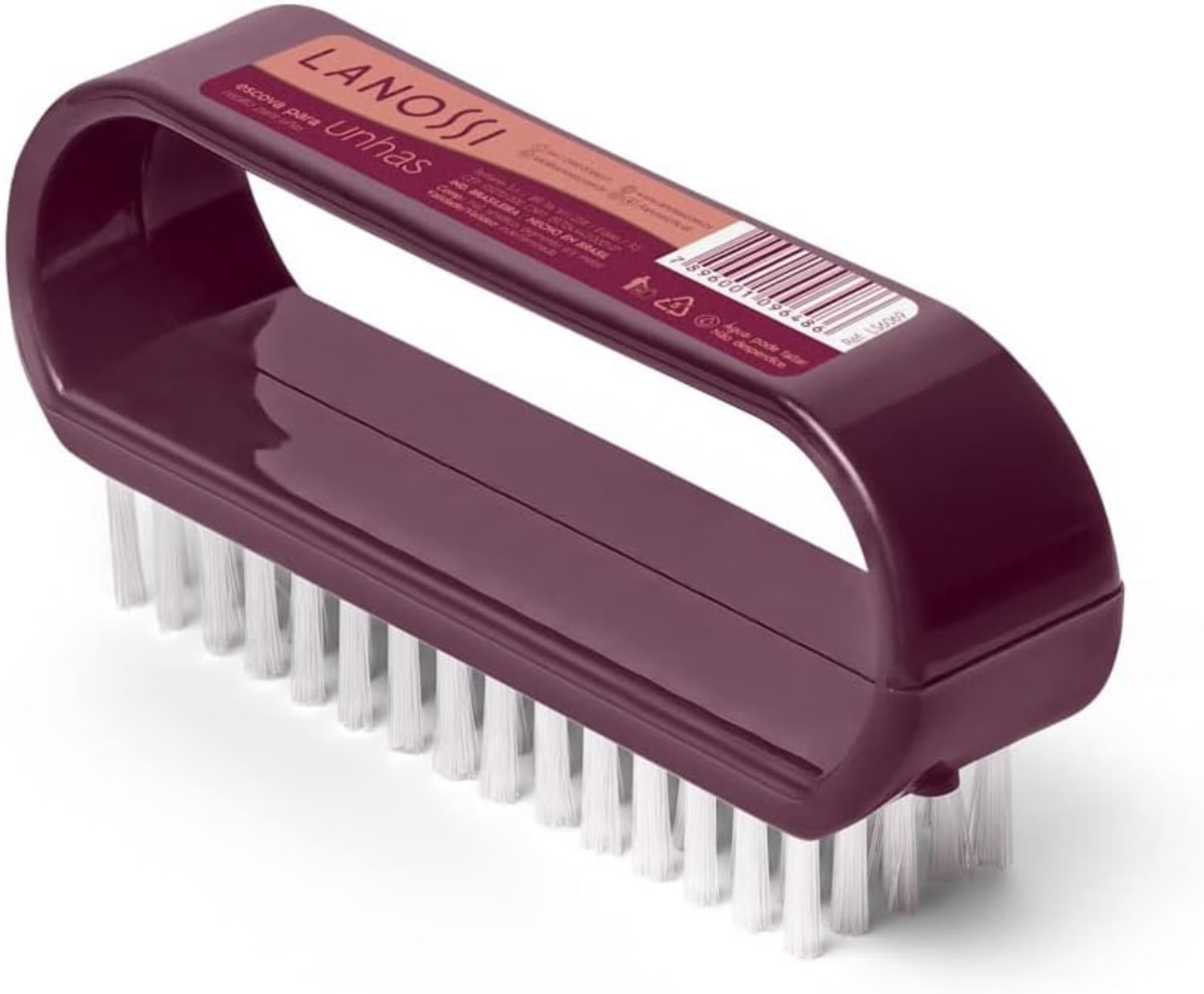 Escova de Unhas Lanossi Beauty & Care – Cerdas Firmes para Limpeza, Design Ergonômico, Cor Violeta