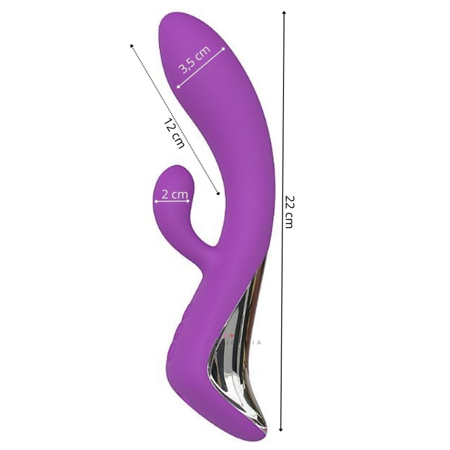 Muse Vibrador Ponto G e Clitóris Rabbit Movimento de Dedo Formato Anatômico Demons S-Hande em Silicone Recarregável