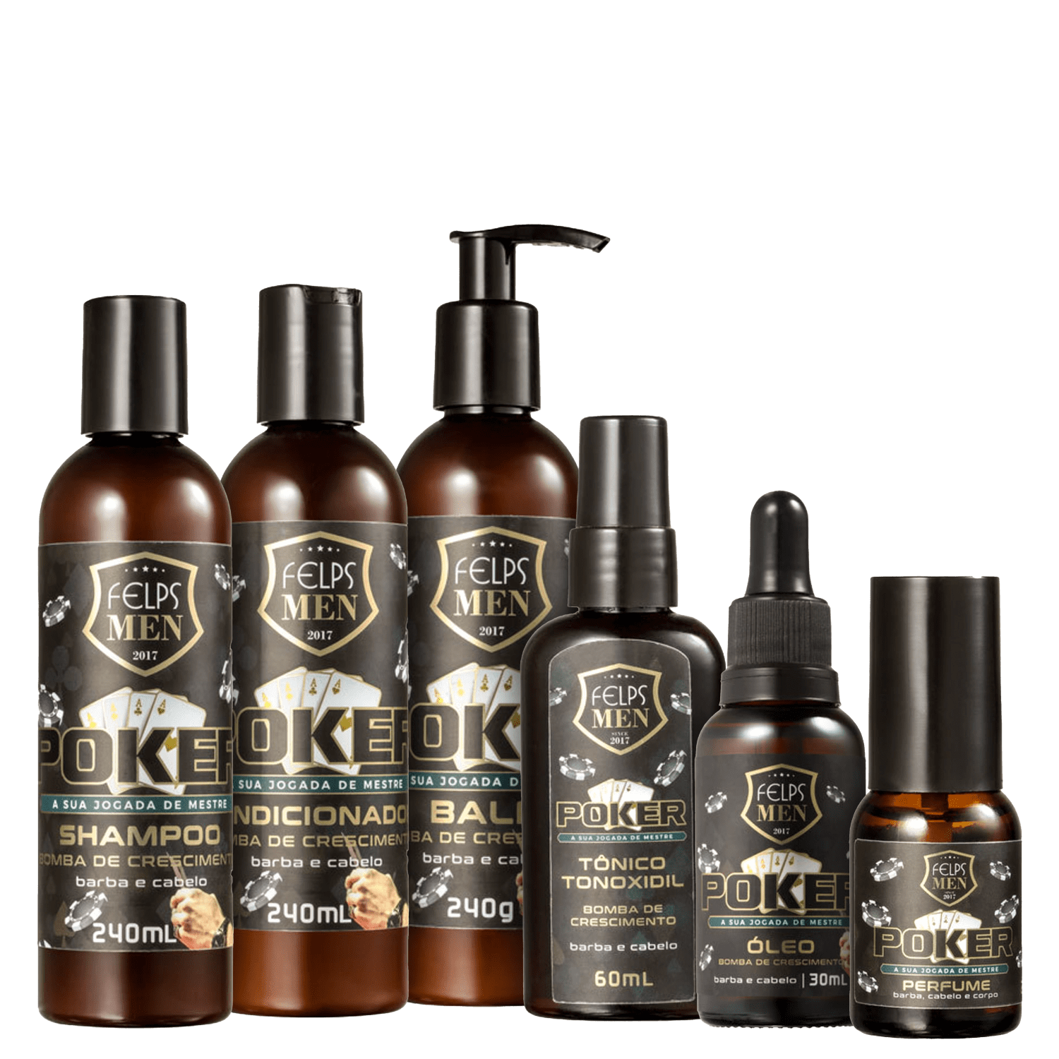 Kit Felps Professional Men Poker Full (6 Produtos)