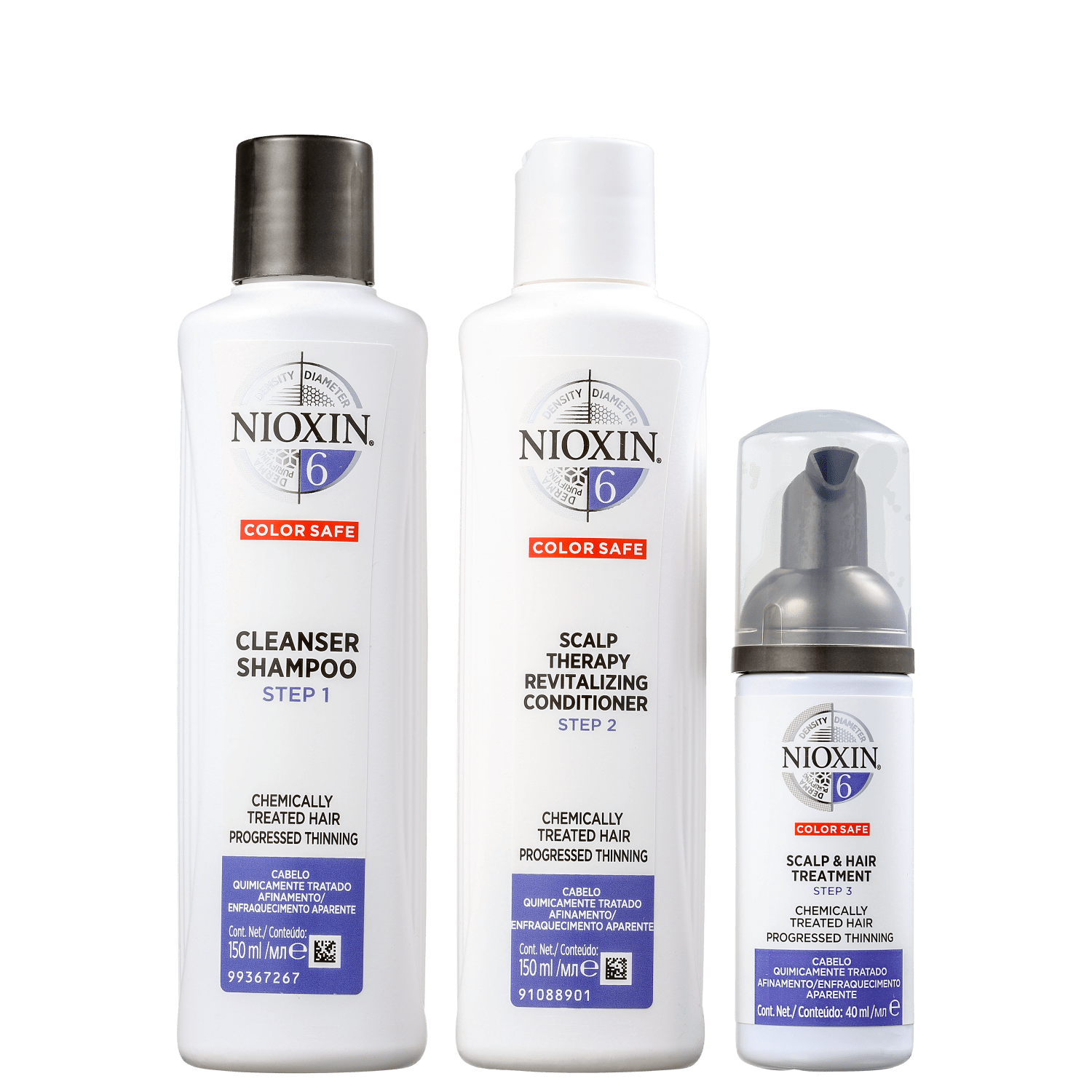 Kit Nioxin System 6 Small (3 Produtos)