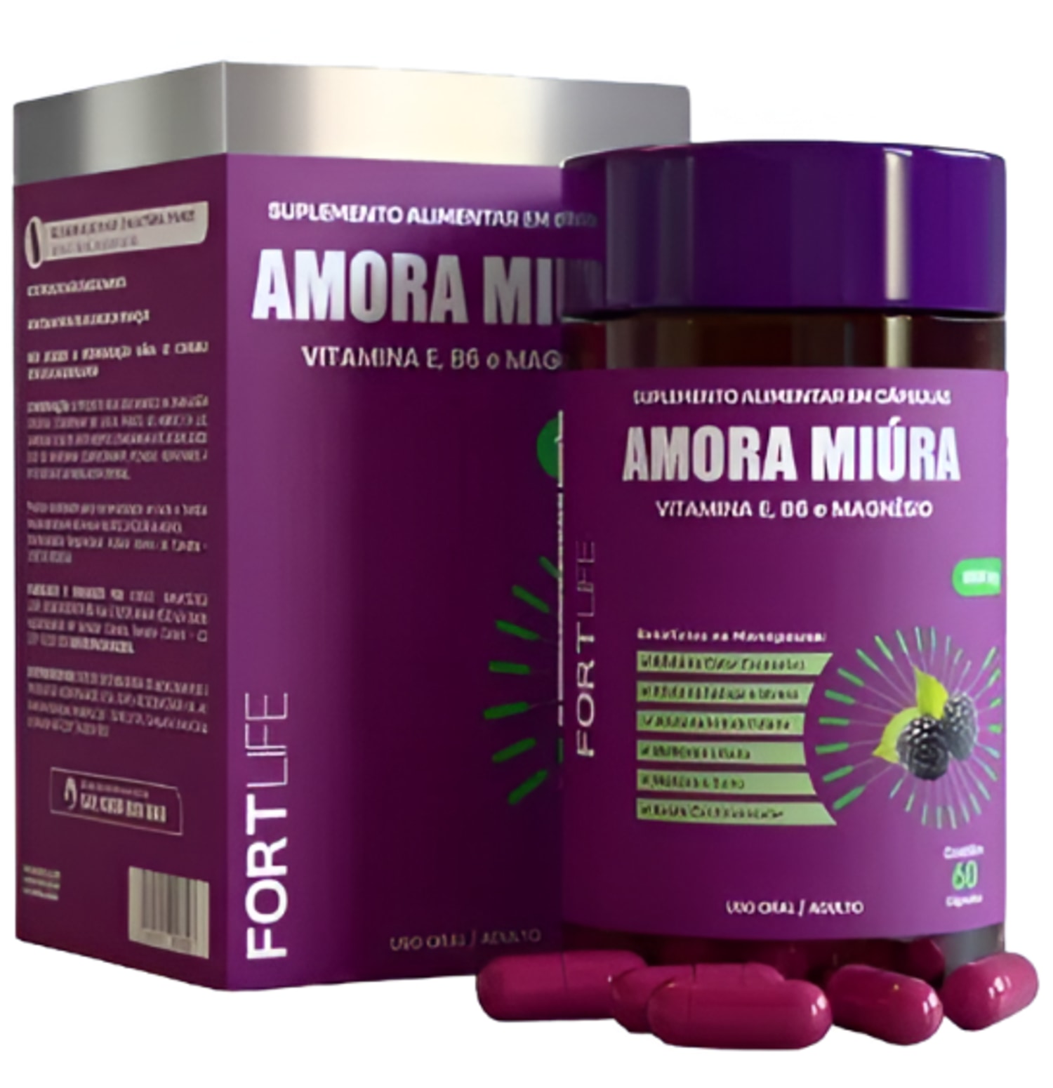 FortLife Pharma Amora Miúra 1000mg - Suplemento Alimentar (60 Cápsulas)