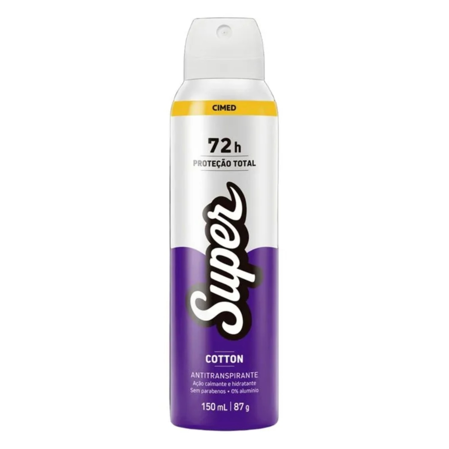 Desodorante Antitranspirante Super Woman Cotton Aerossol 150ml