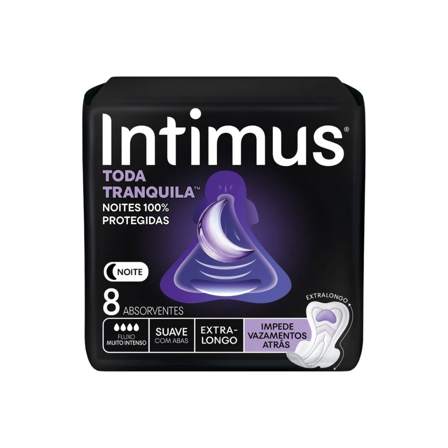 Absorvente Intimus Toda Tranquila Suave Com Abas 8 Unidades