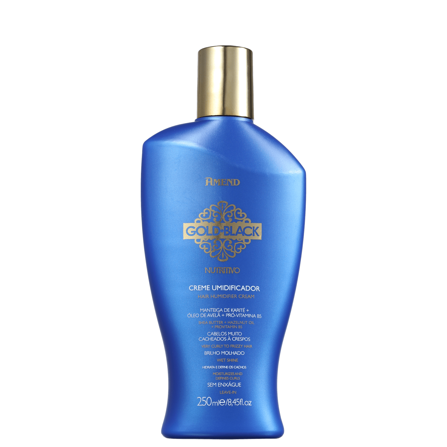 Amend Gold Black Nutritivo - Creme Umidificador de Cachos 250ml