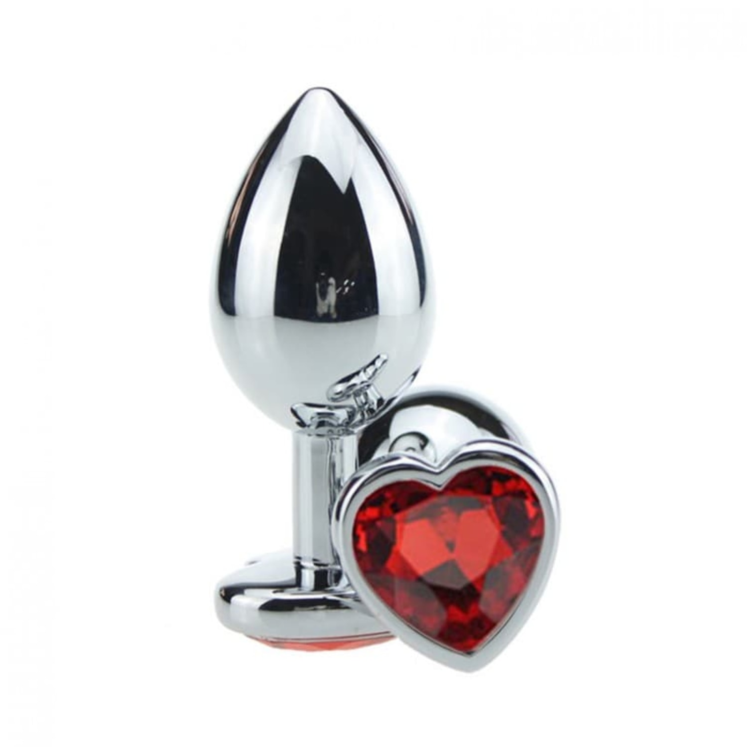 Sexy Import Coração Cristal Joia G Vermelho - Plug Anal