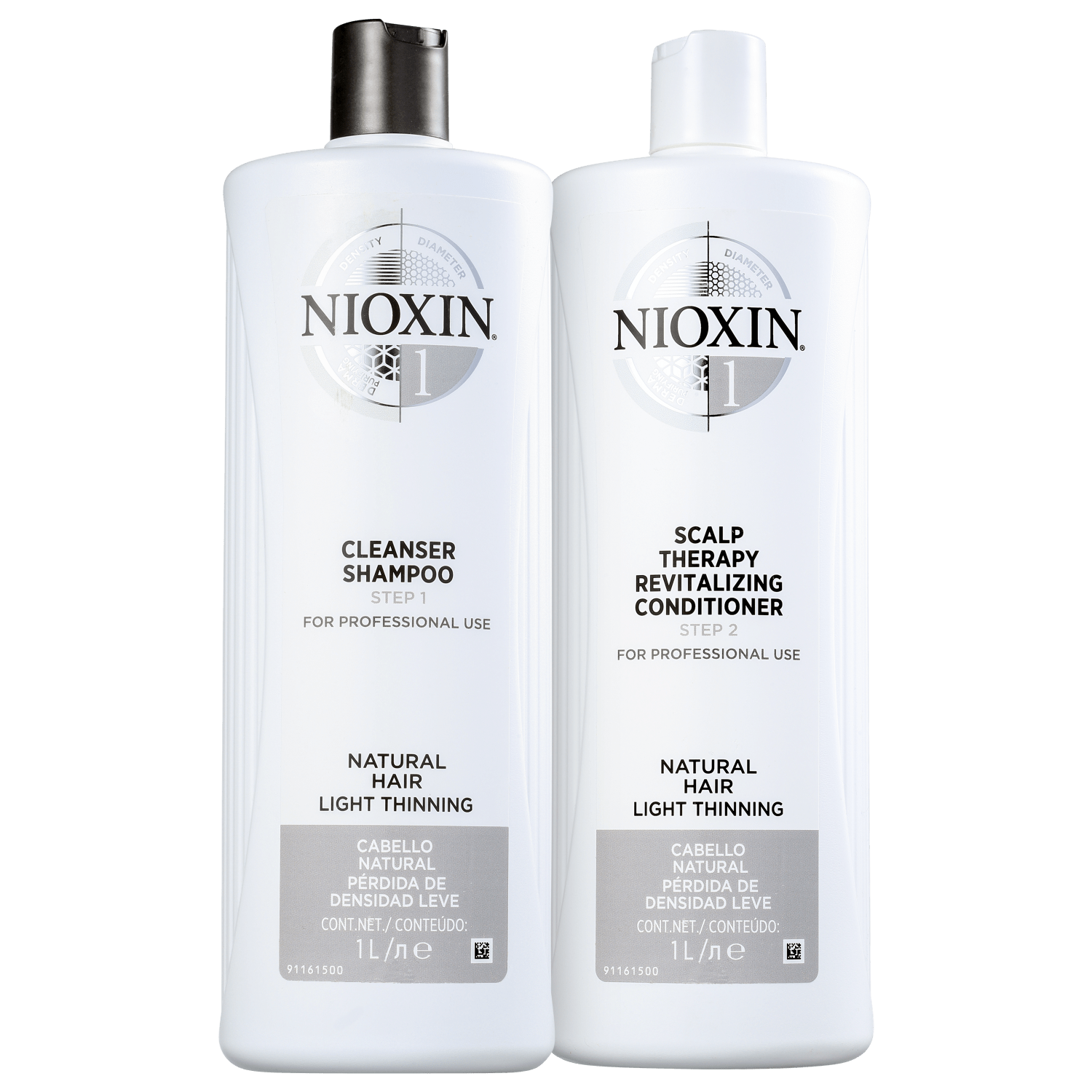 Kit Nioxin Salon Duo Sistema 1 de Tratamento Contra Afinamento Capilar (2 Produtos)