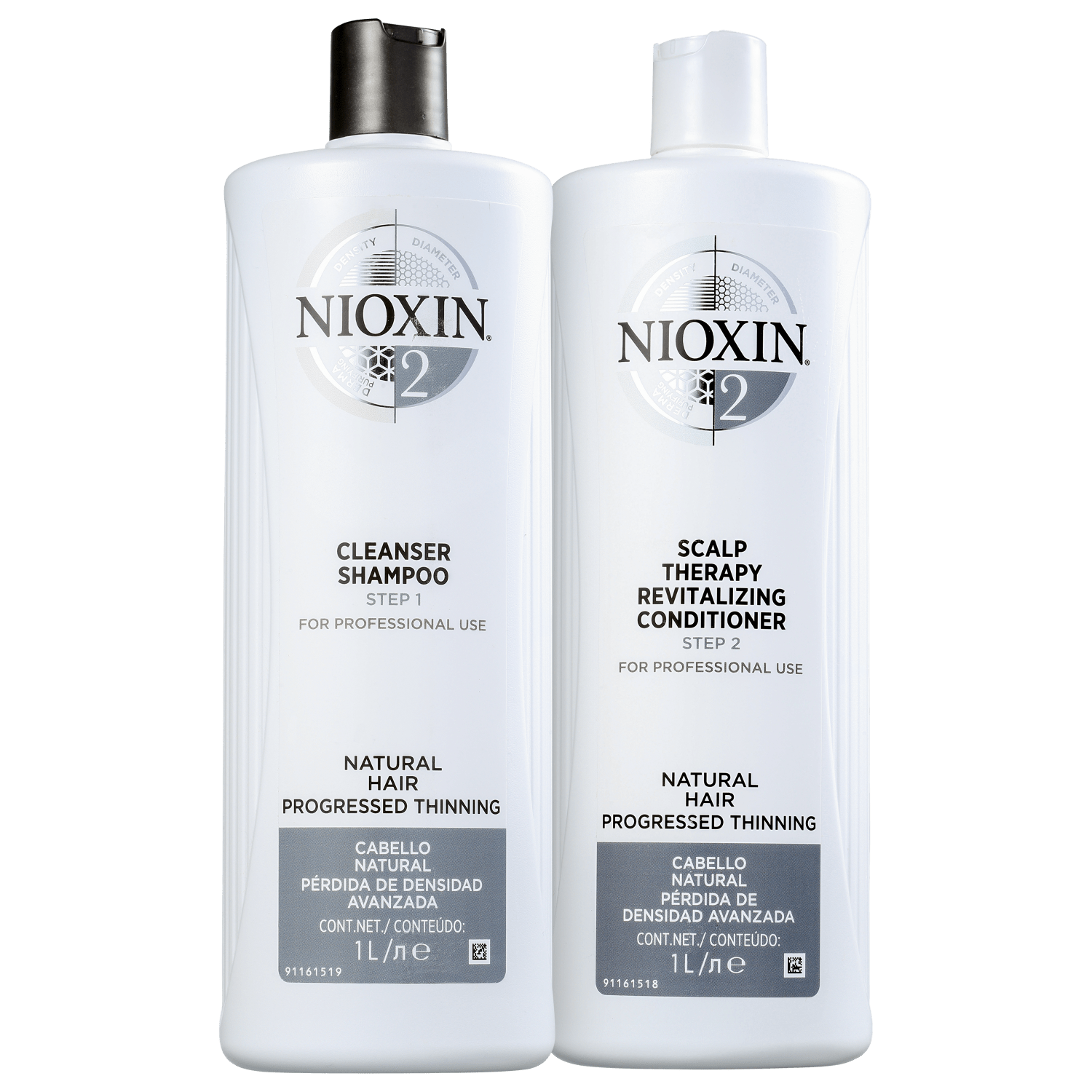 Kit Nioxin Salon Duo Sistema 2 de Tratamento Contra Afinamento Capilar (2 Produtos)
