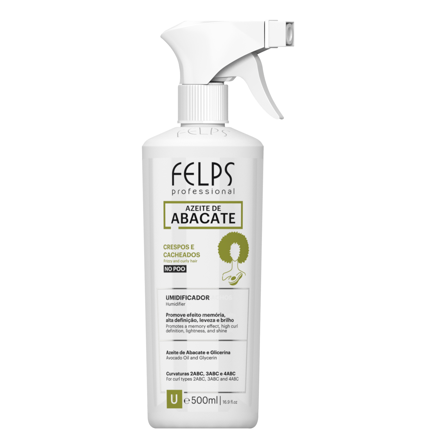 Felps Professional Cachos Azeite de Abacate - Spray Umidificador de Cachos 500g