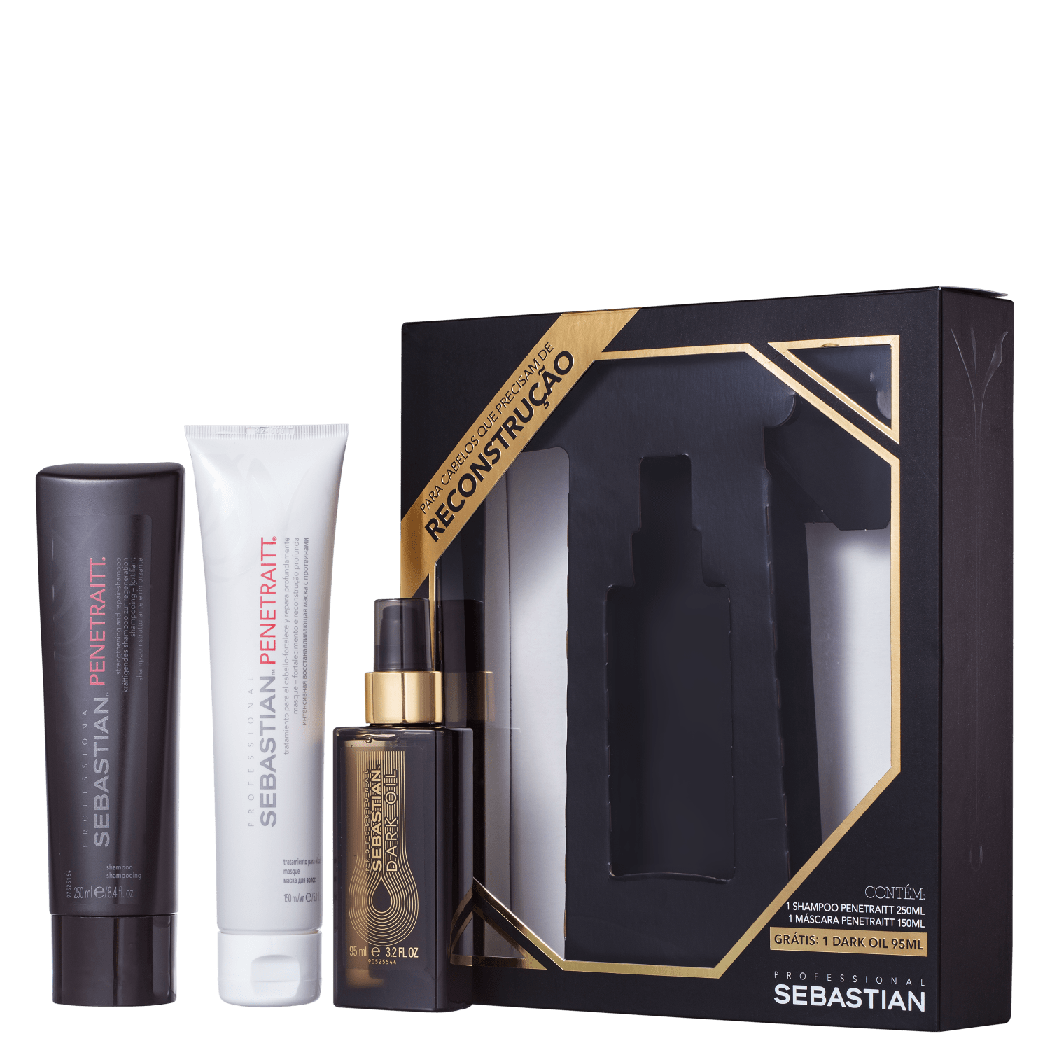 Kit Sebastian Professional Penetraitt Dark Oil (3 Produtos)