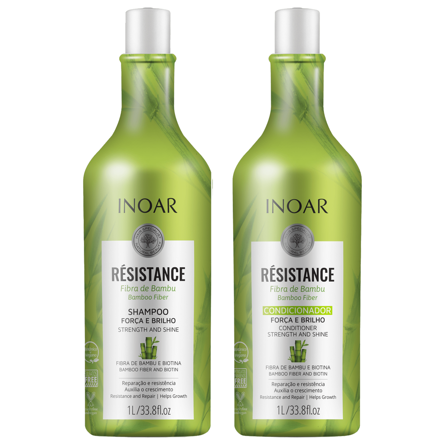 Kit Inoar Résistance Fibra de Bambu Salon Duo (2 Produtos)