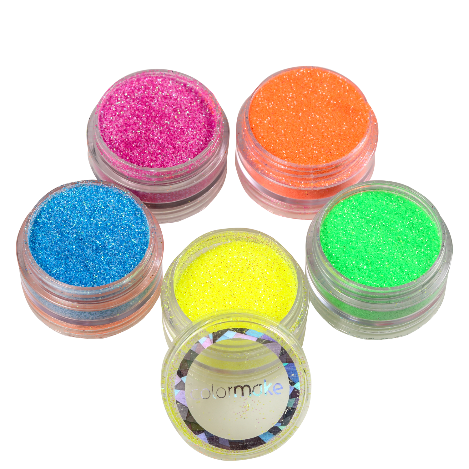 Kit Colormake Glitter em Pó Iridescente (5 Unidades)