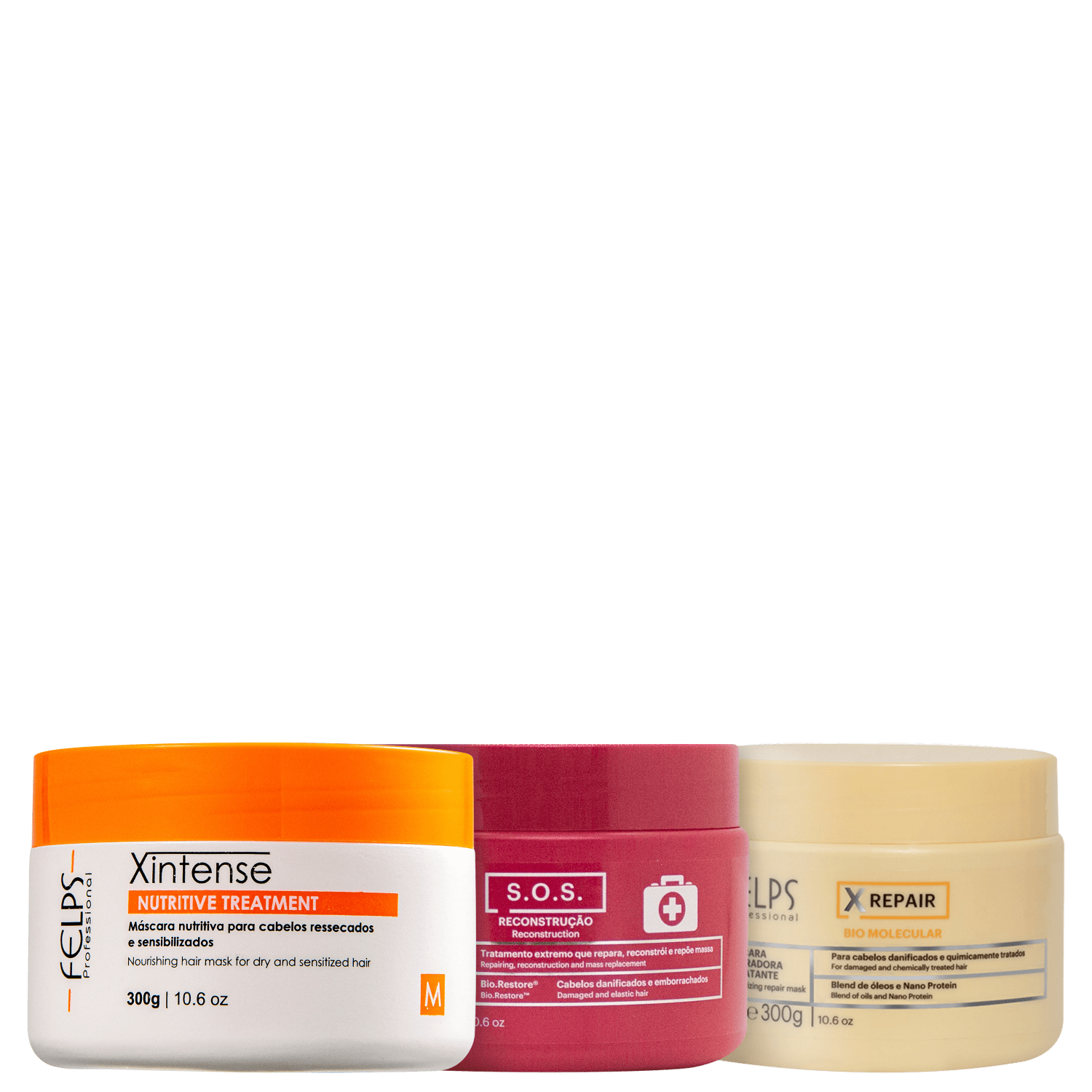 Kit Felps Professional Cronograma Capilar Reparador (3 Produtos)