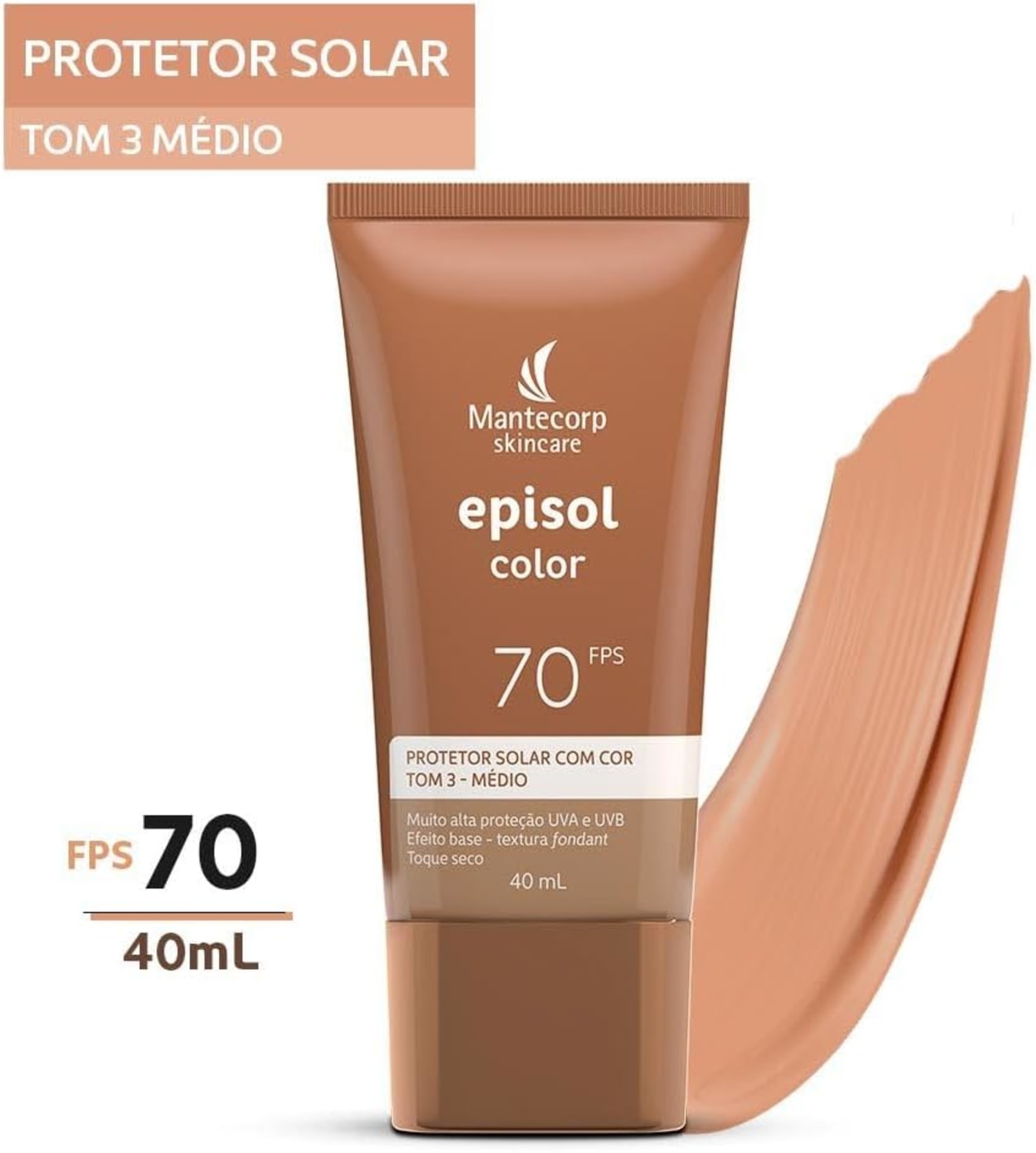 KIT EPISOL COLOR PELE TOM 3 MEDIO FPS70 PÓ + LOÇÃO