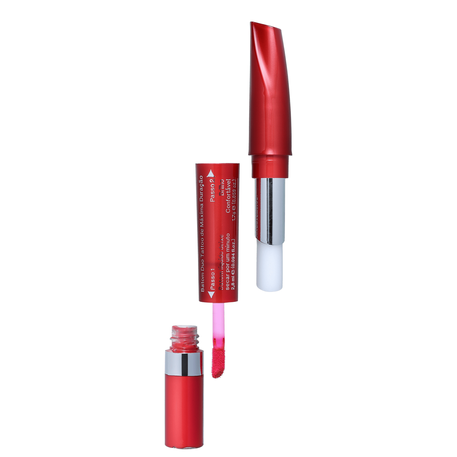 L'Bel Color Maxtime Duo Tattoo Coral Magic - Batom Líquido Cintilante 2,8ml