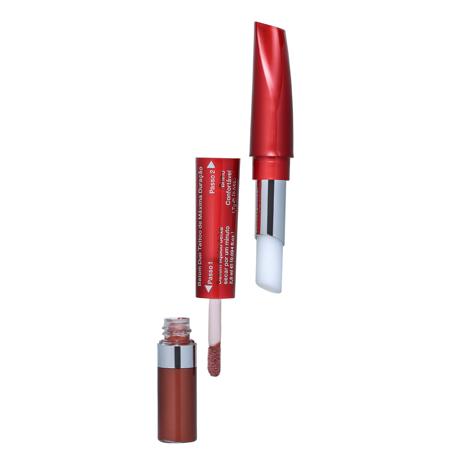 L'Bel Color Maxtime Duo Tattoo Coral Attraction - Batom Líquido Cintilante 2,8ml