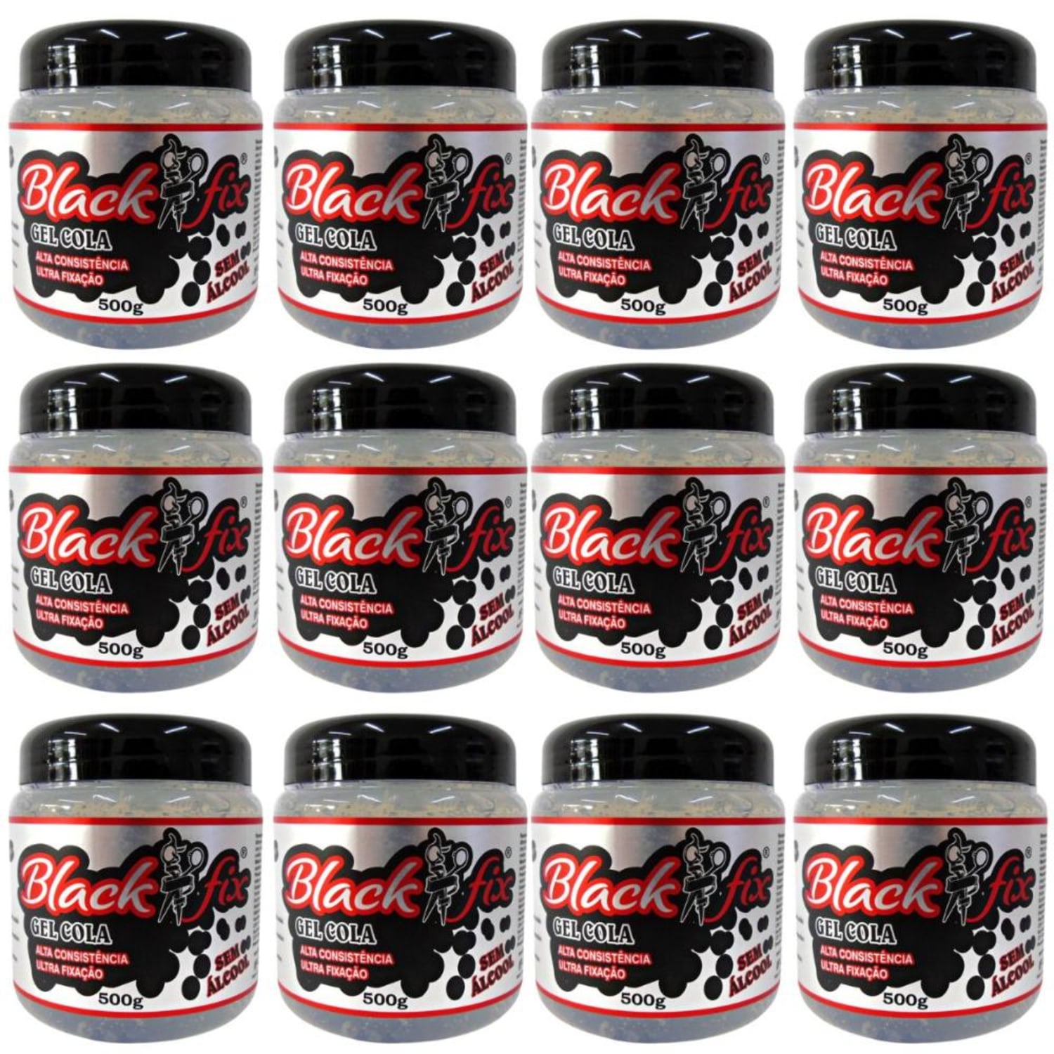 Kit Gel Cola Black Fix 500g C/12