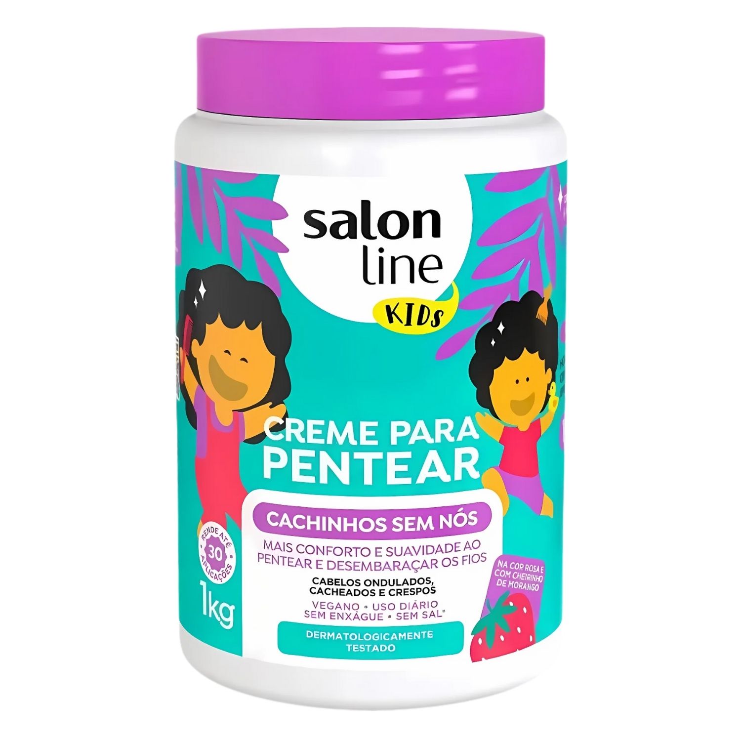 Kit Salon Line Kids: 1 Creme para Pentear e 1 Gelatina Desembaraçante Morango