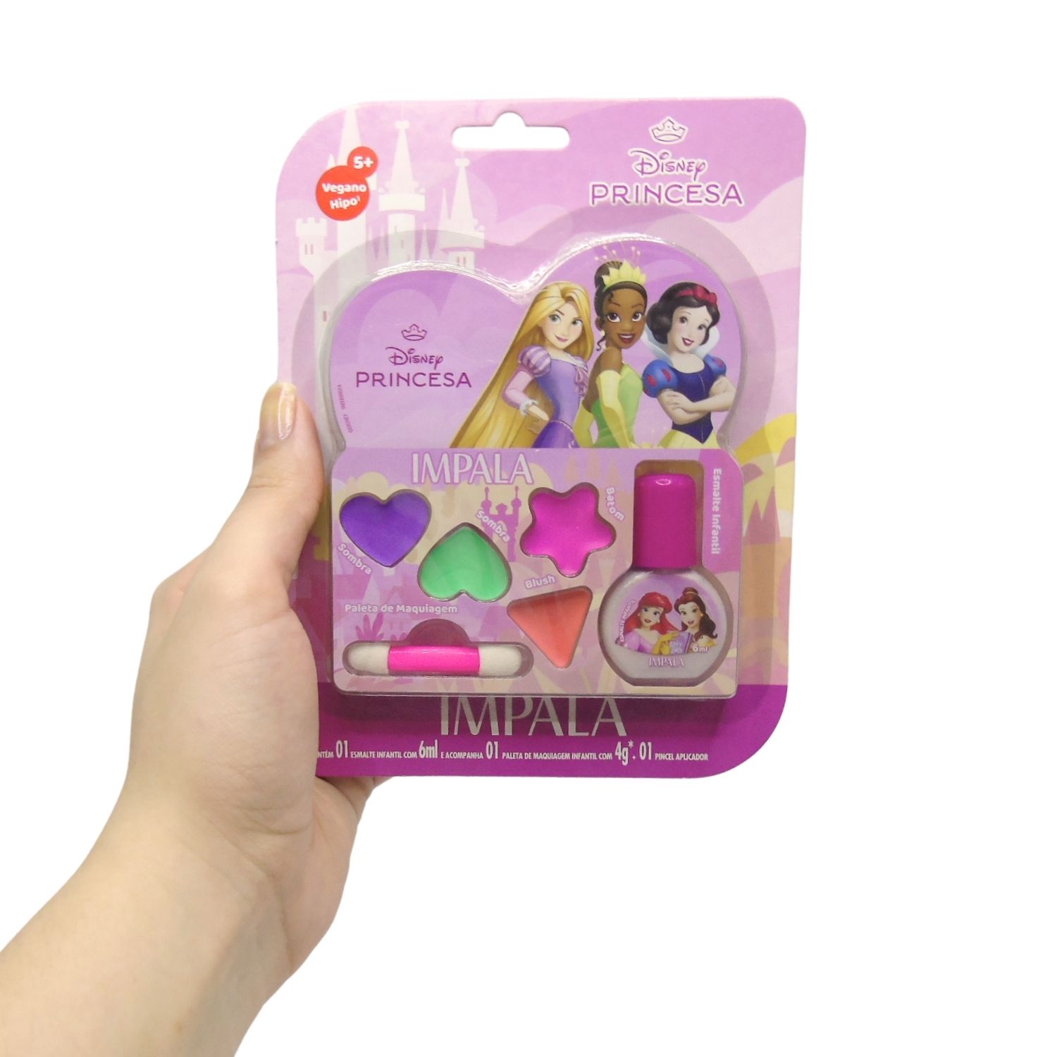 Kit Impala Princesa: Paleta de Maquiagem e Esmalte Infantil