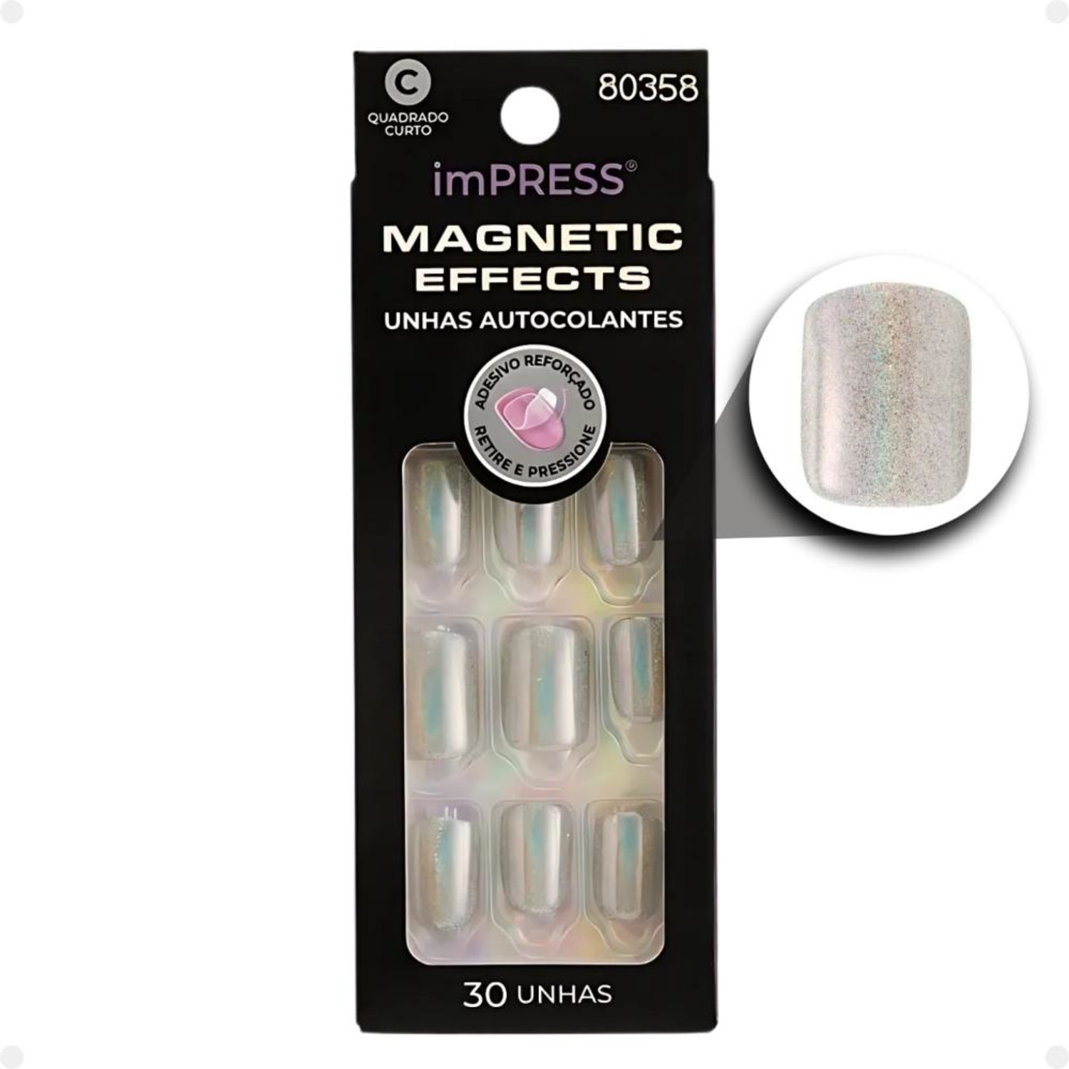 Kiss New York imPress Magnetic Effects The Good Days - Unhas Postiças Autocolantes (30 Unidades)