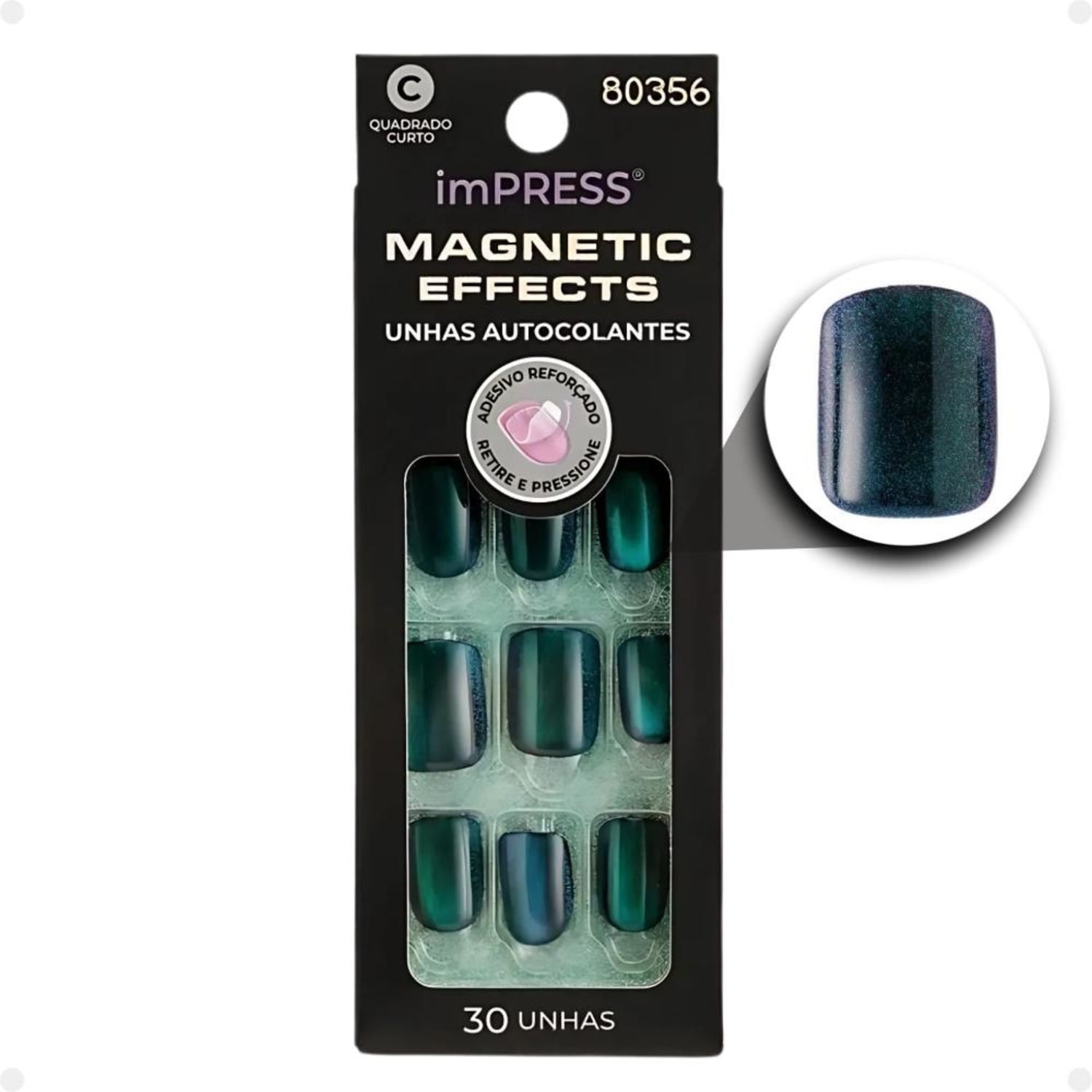 Kiss New York imPress Magnetic Effects Better Things - Unhas Postiças Autocolantes (30 Unidades)