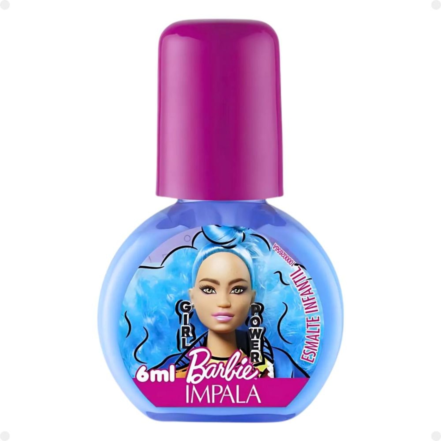 Kit Impala Barbie:1 Esmalte e Paleta de Maquiagem Infantil Girl Power