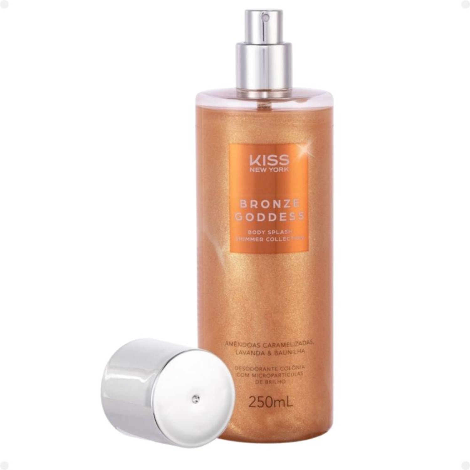Kiss New York Shimmer Collection Silver Queen Bronze Goddess - Body Splash 250ml