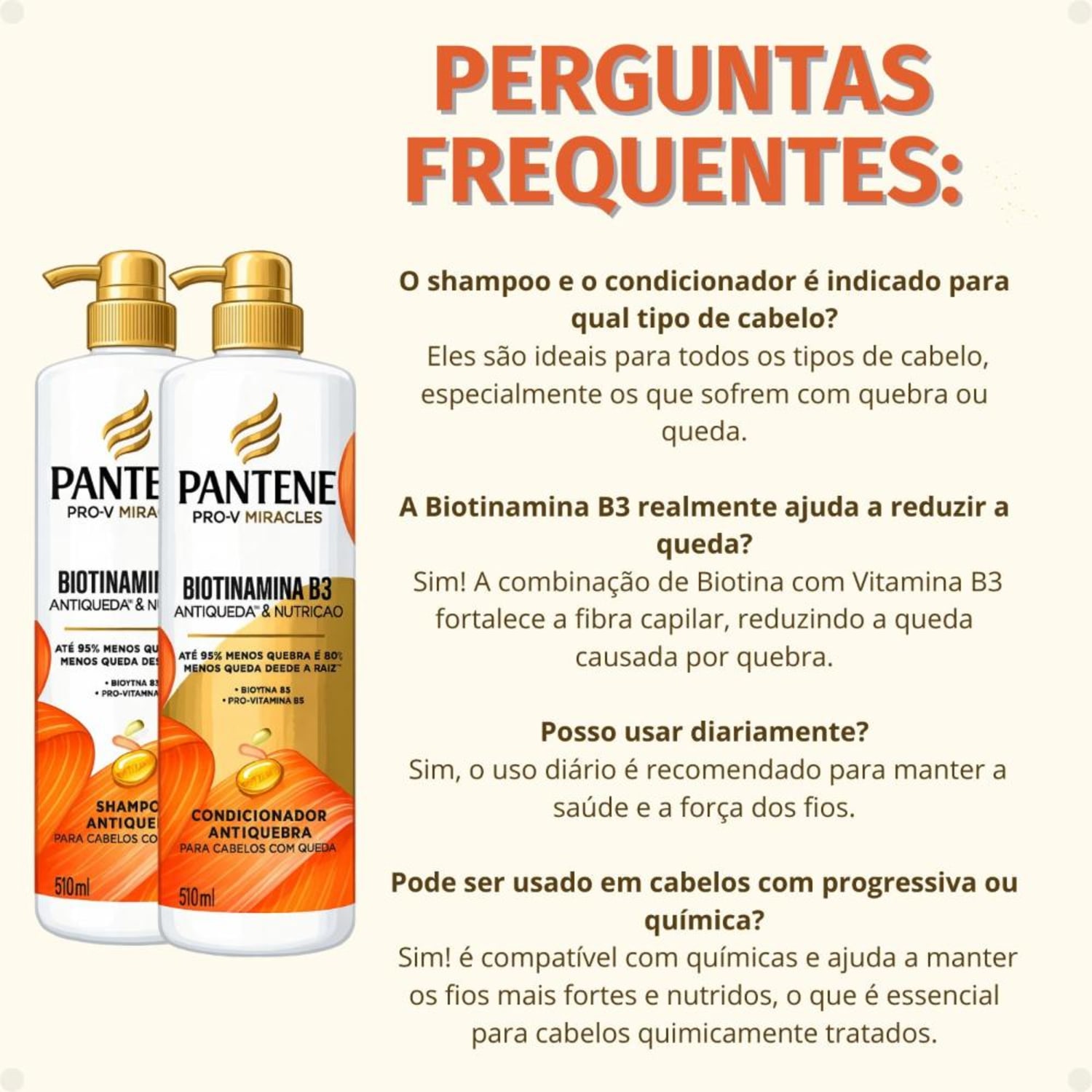 Kit Pantene Pro-v Miracles Biotinamina B3: Shampoo e Condicionador 510ml