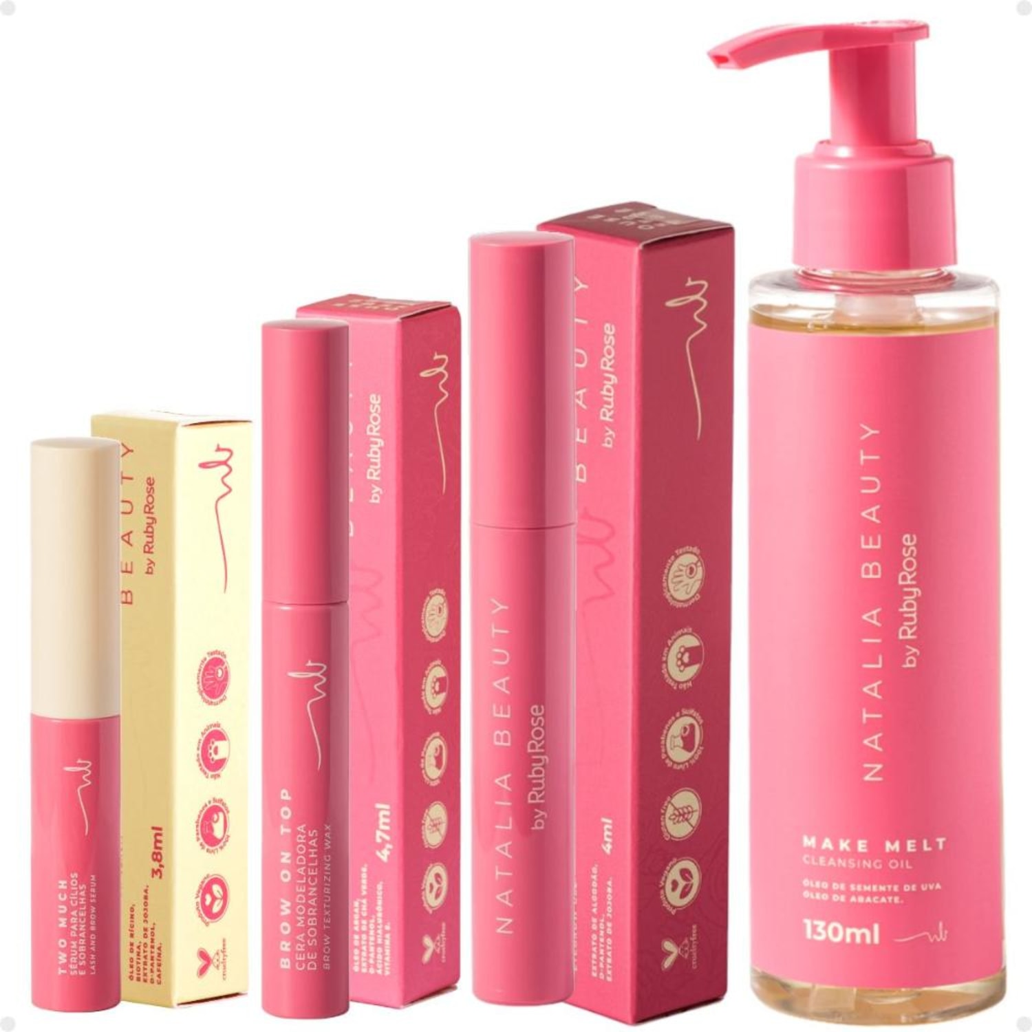 Kit Ruby Rose Natalia Beauty Sobrancelhas (5 Produtos)