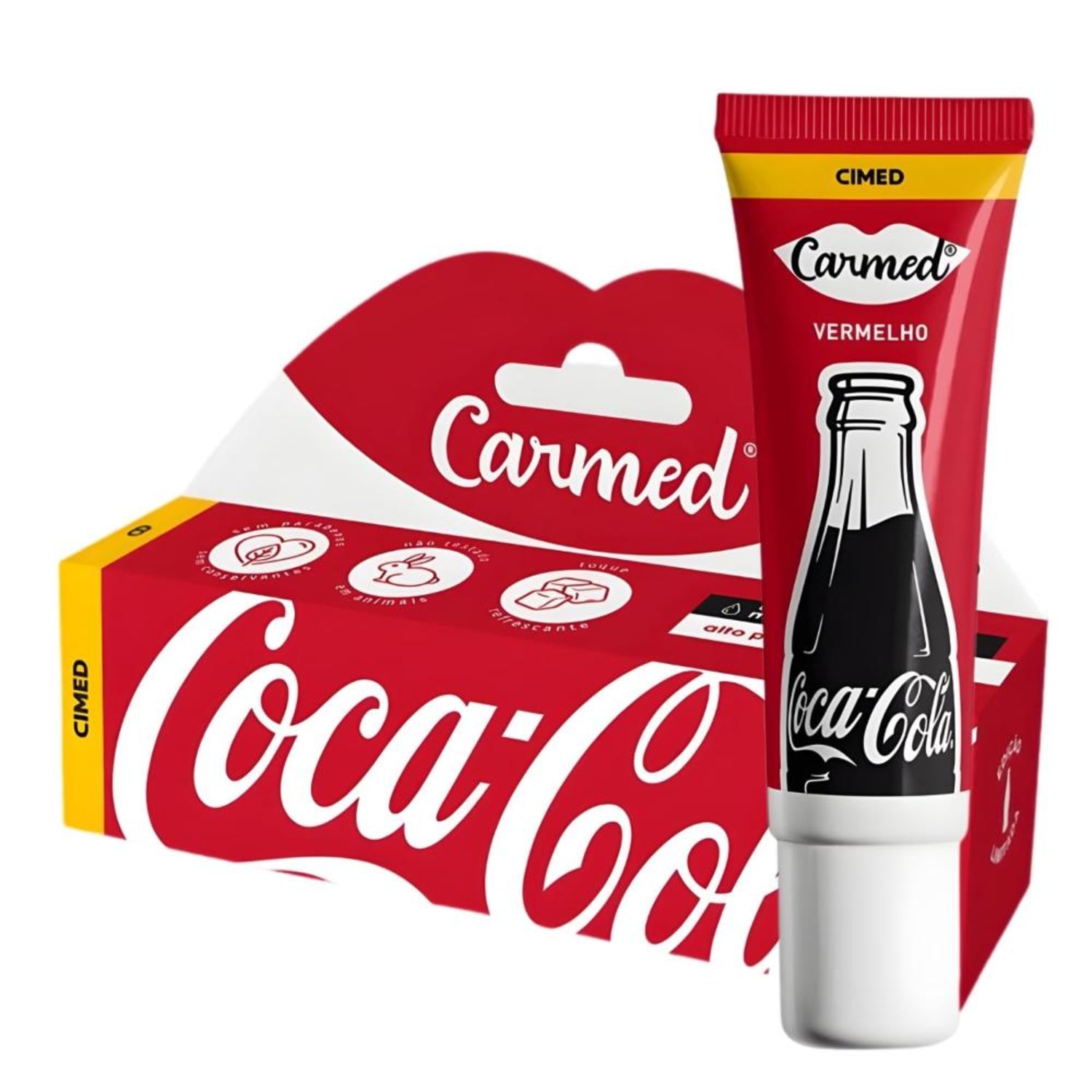Carmed Coca-Cola Vermelho - Hidratante Labial 10g