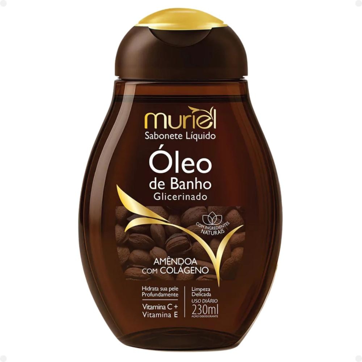 Sabonete Líquido Muriel Óleo De Banho Glicerinado Amêndoa Com Colágeno 230ml