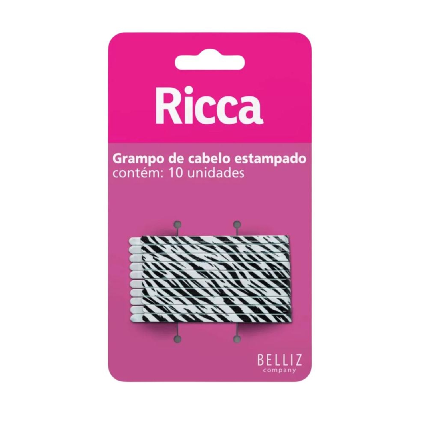 Grampo de Cabelo Ricca Style Zebra Cód.1032