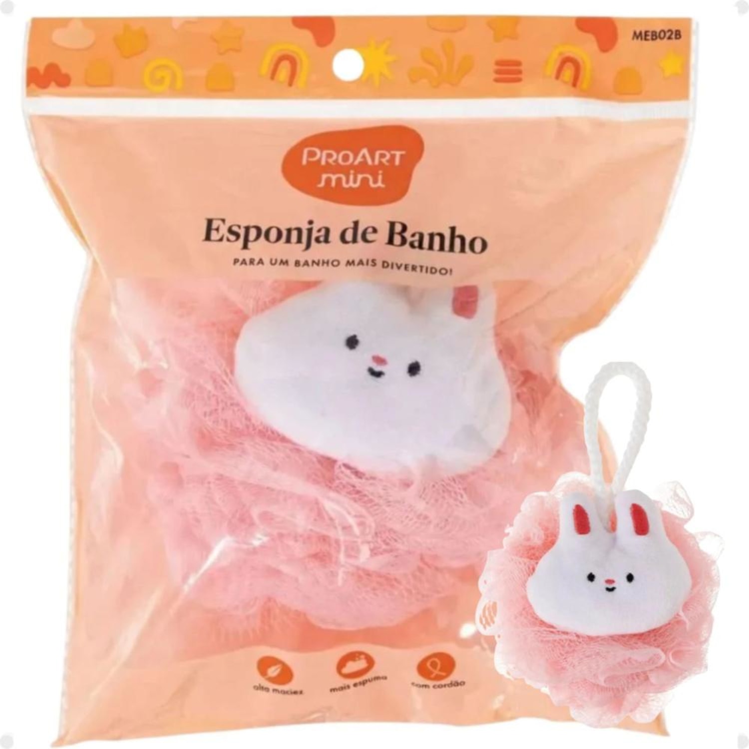 ProArt Mini Coelho Meb02b - Esponja De Banho Infantil