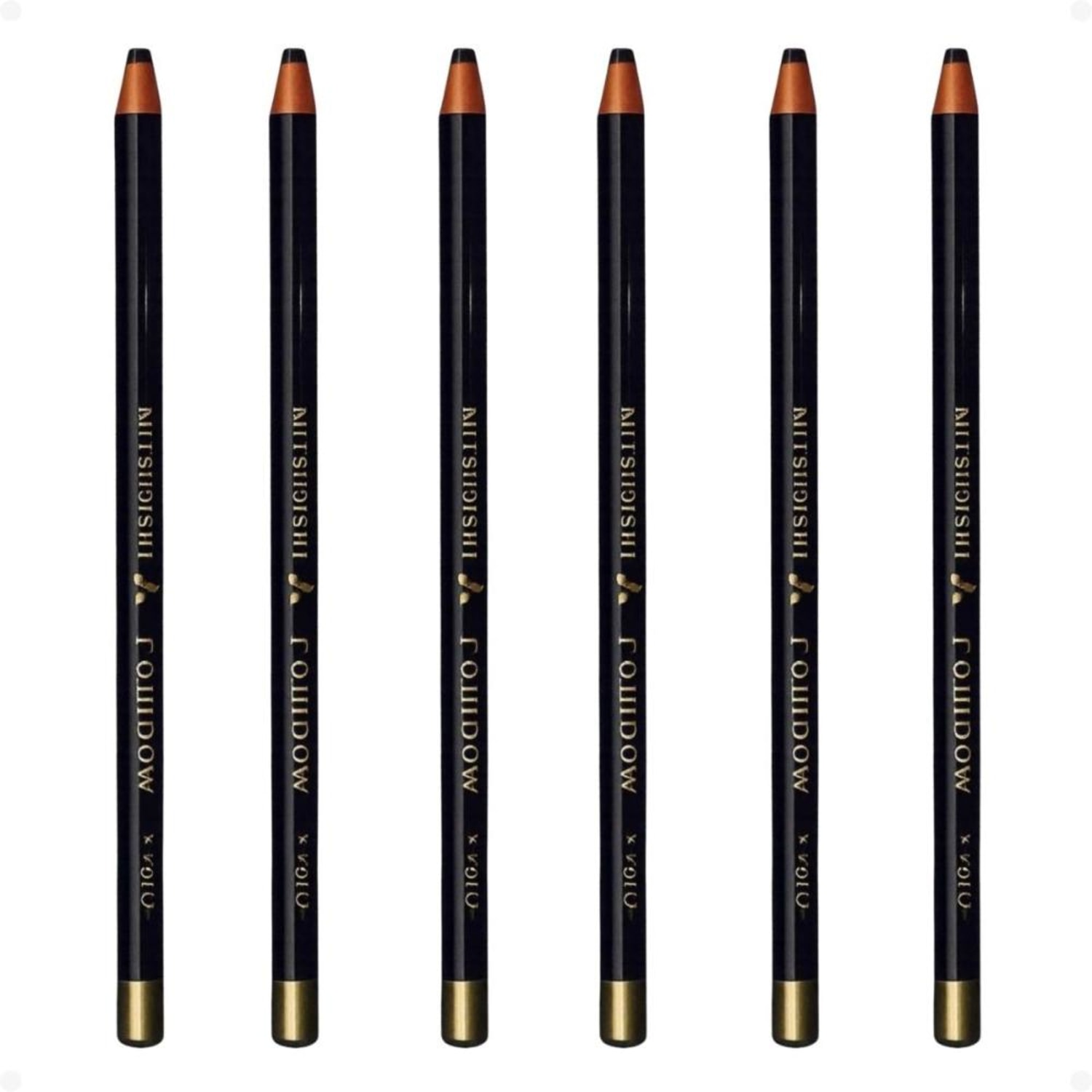 Kit Mitsubishi Rainbow: 6 Lápis Dermatográfico Preto 7610-24