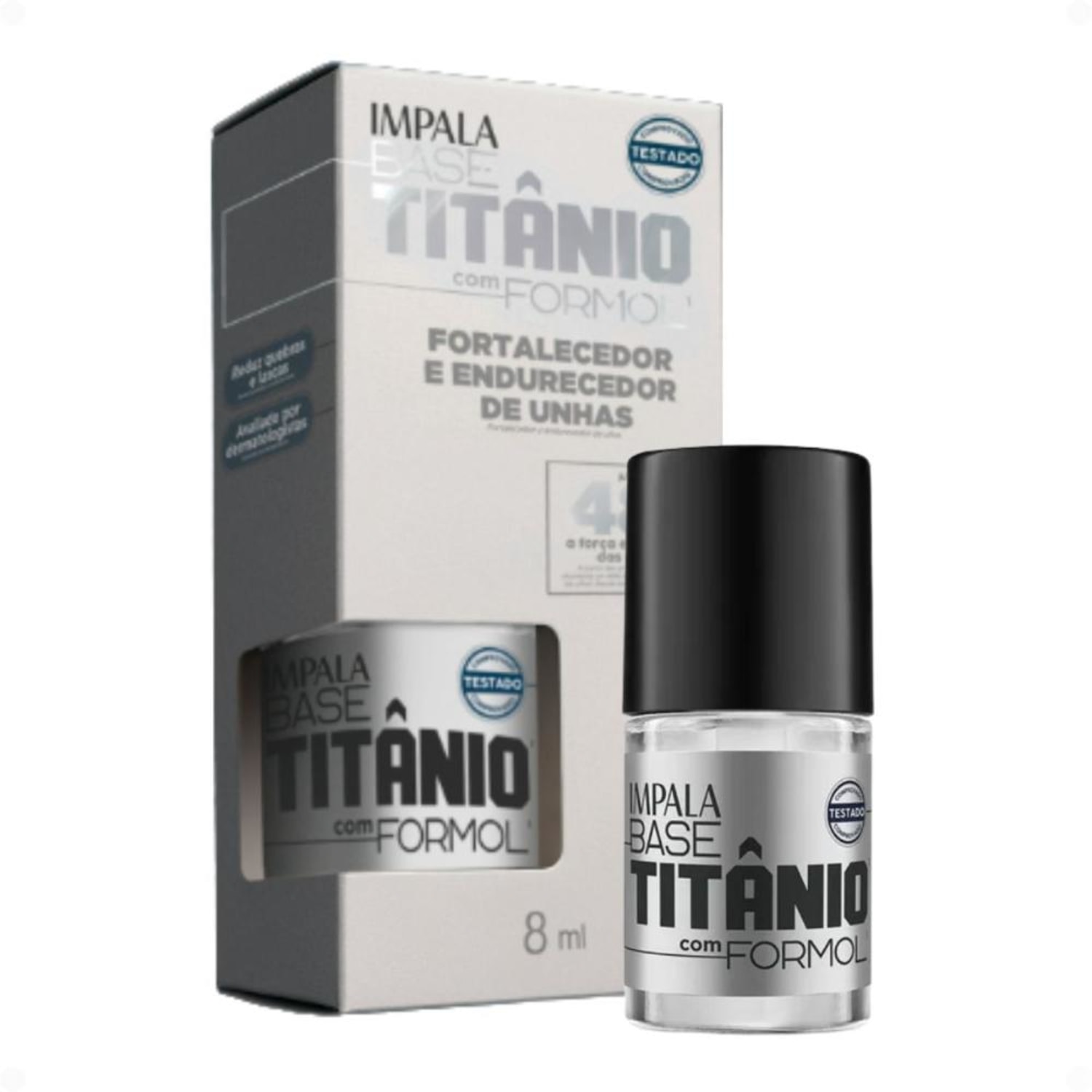 Base Titânio Com Formol Impala Fortalecedor e Endurecedor De Unhas 8ml