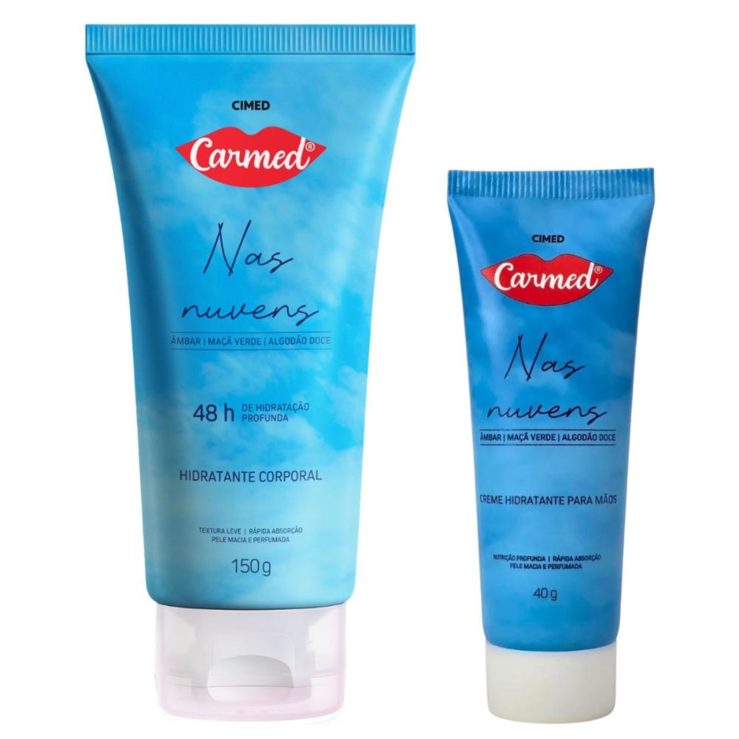 Kit Carmed Nas Nuvens: Hidratante Corporal 150g e Creme Para Mãos 40g