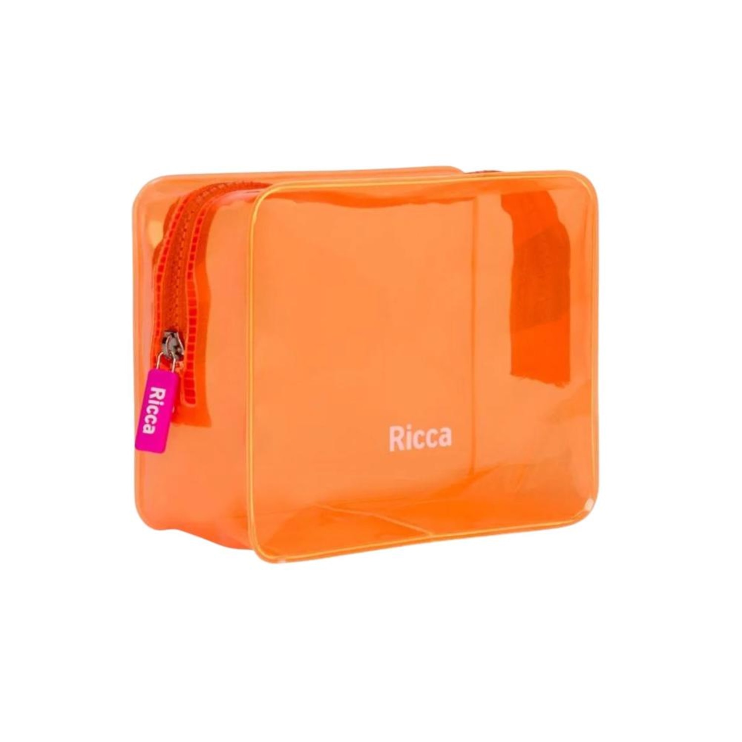 Necessaire Ricca Laranja Neon Pequena Cód.3601
