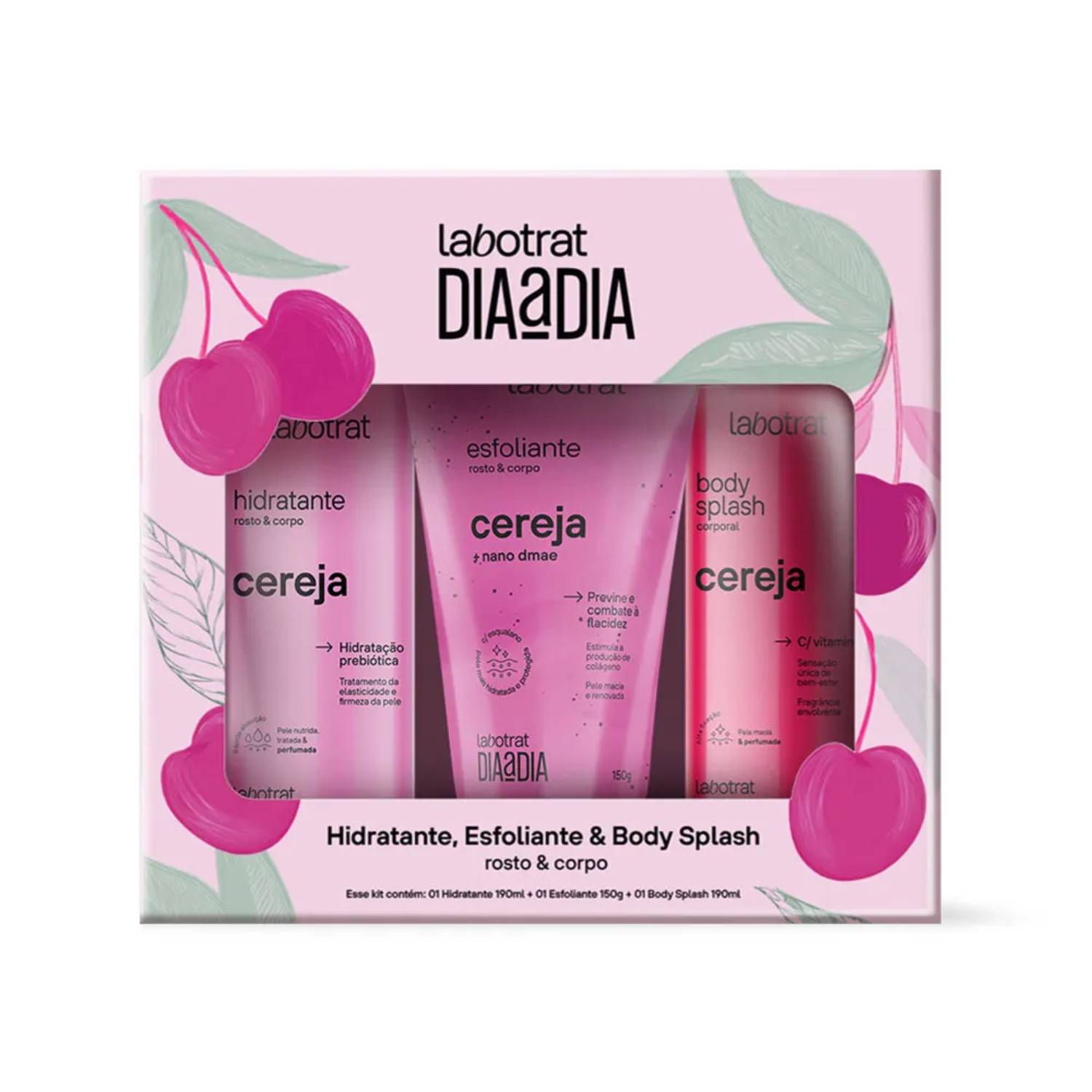 PACK DIA A DIA C/ 3 ITENS CEREJA - LABOTRAT
