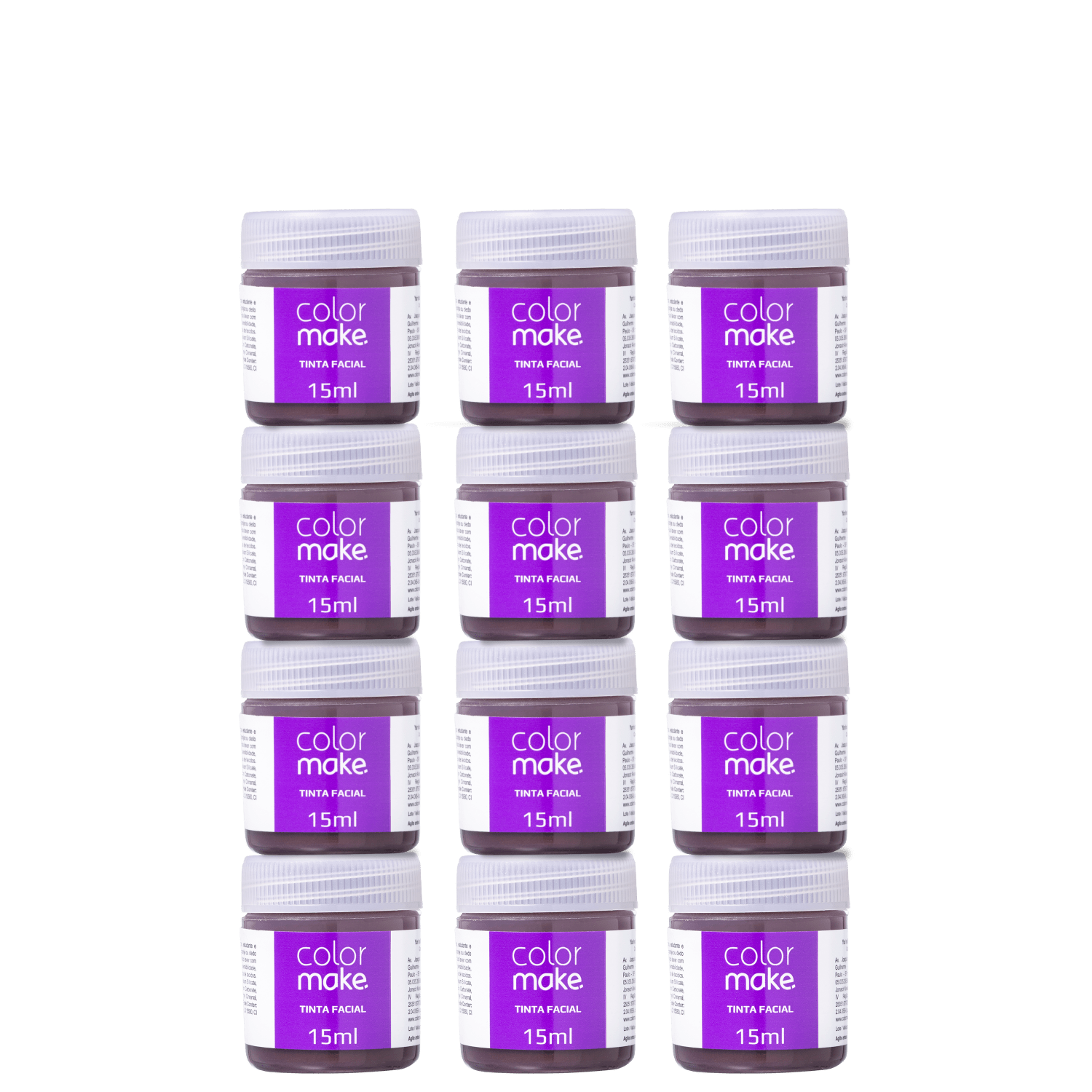 Kit Colormake em Caixa Marrom - Tinta Líquida 12x15ml