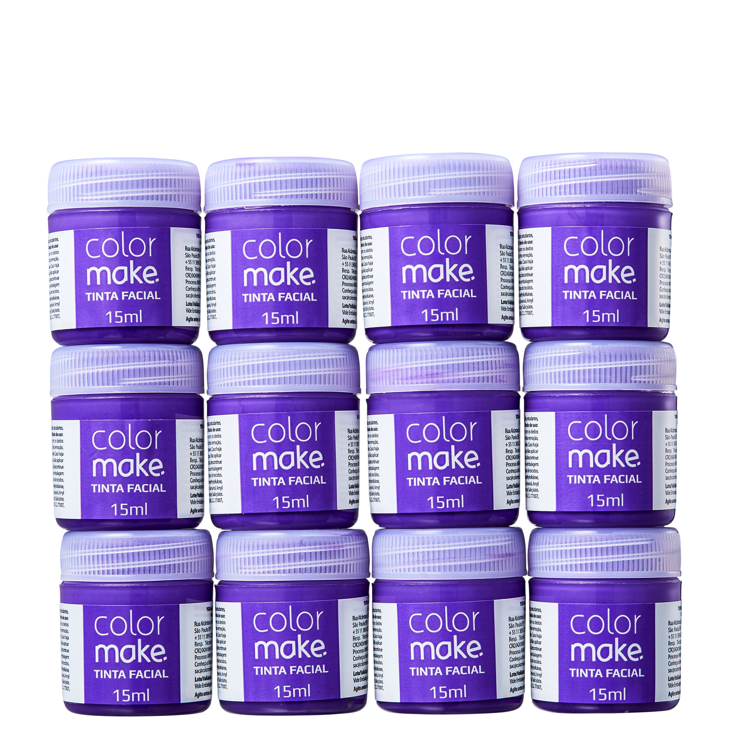 Kit Colormake em Caixa Roxo - Tinta Líquida 12x15ml