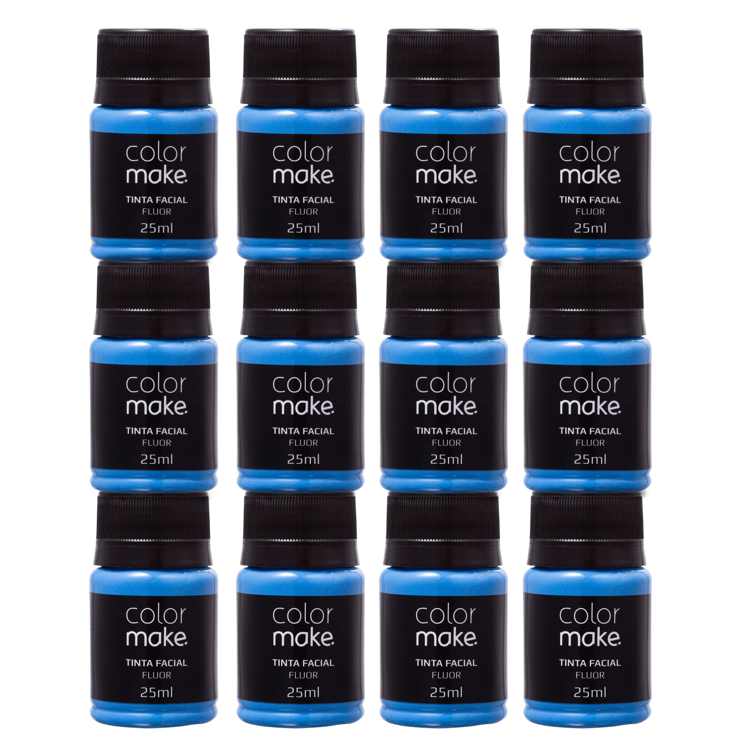 Kit Colormake Tinta Facial Azul (12 Unidades)